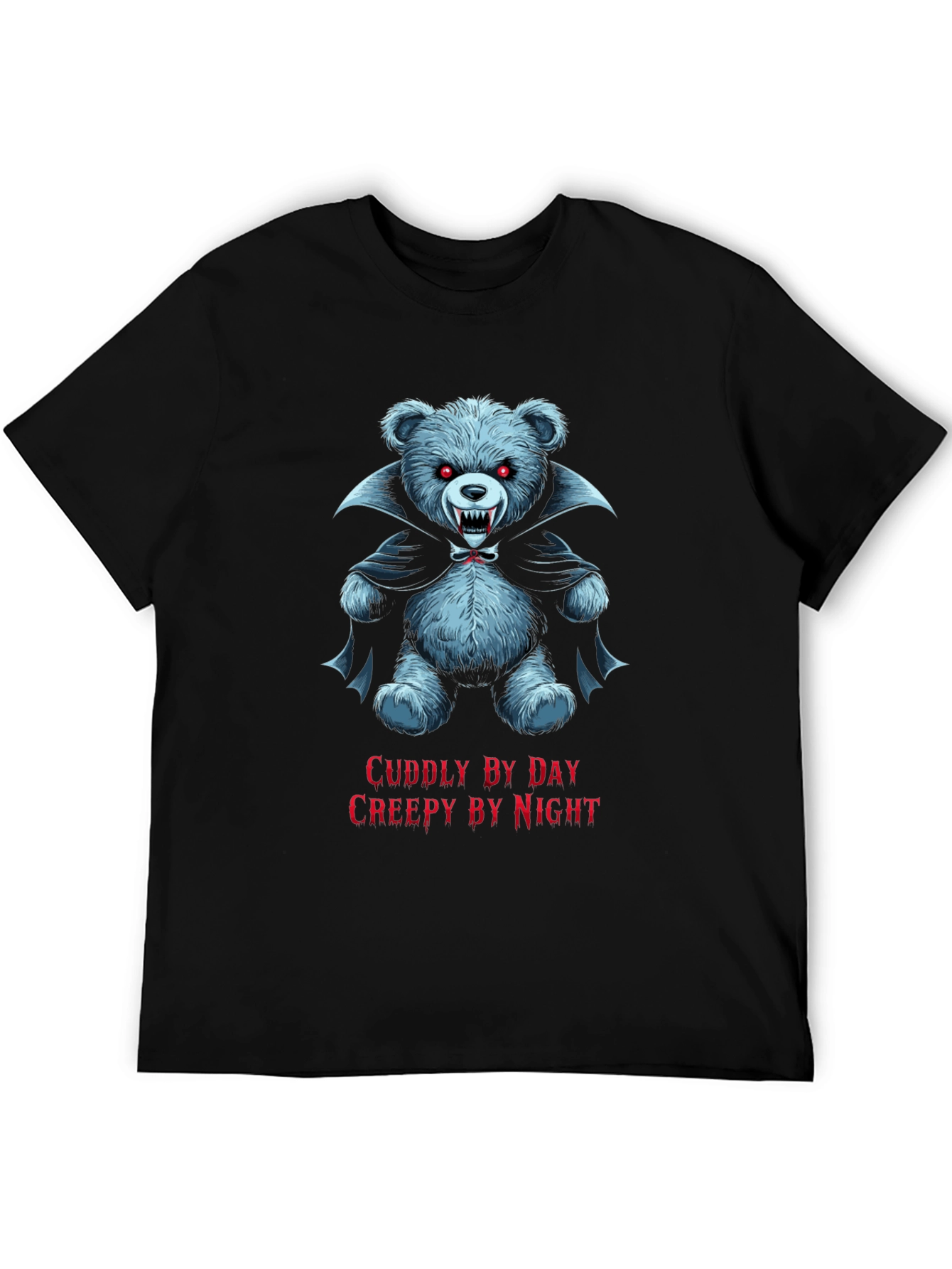 Cuddly By Day Creepy By Night Bear T-Shirt