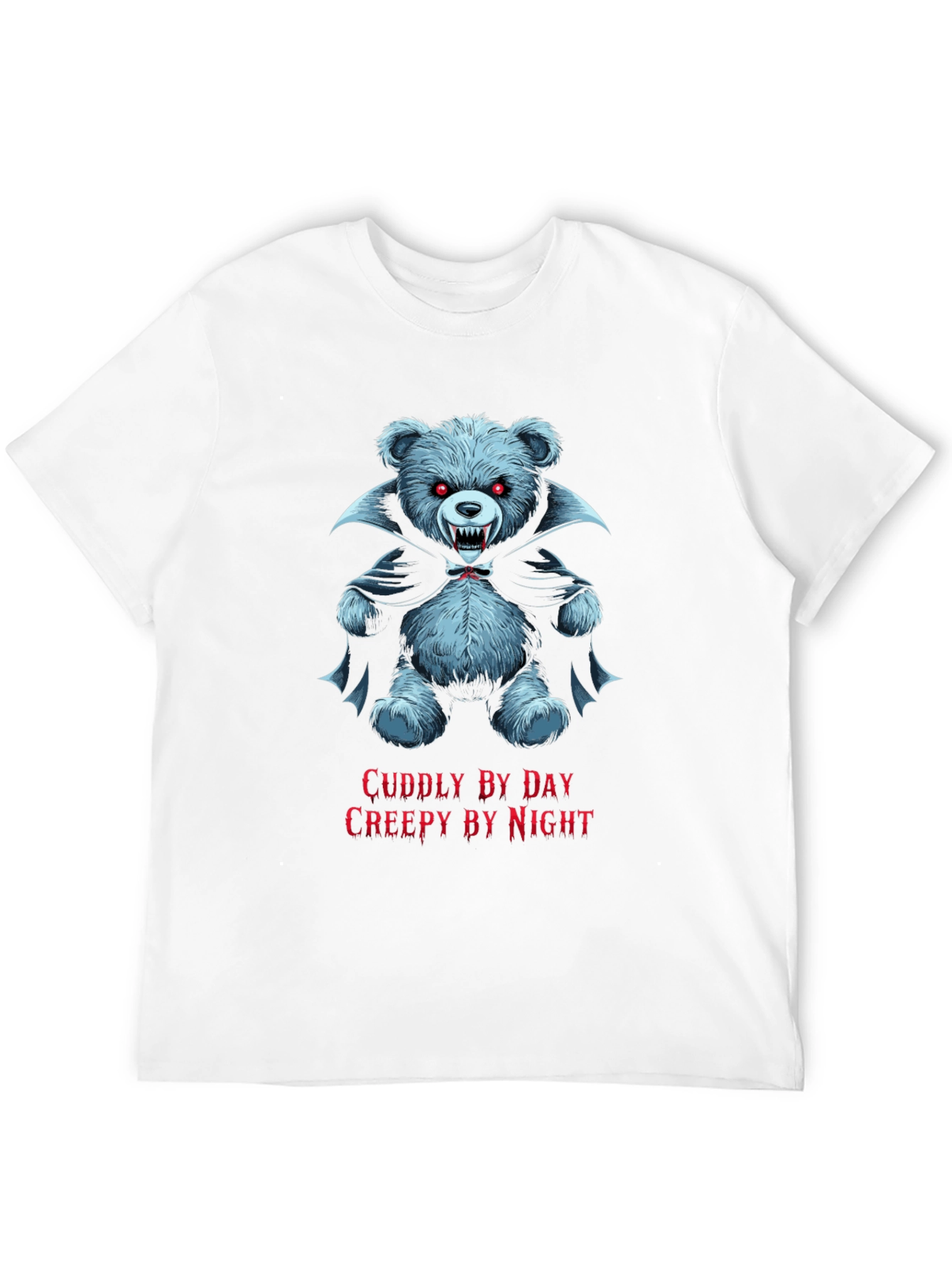Cuddly By Day Creepy By Night Bear T-Shirt