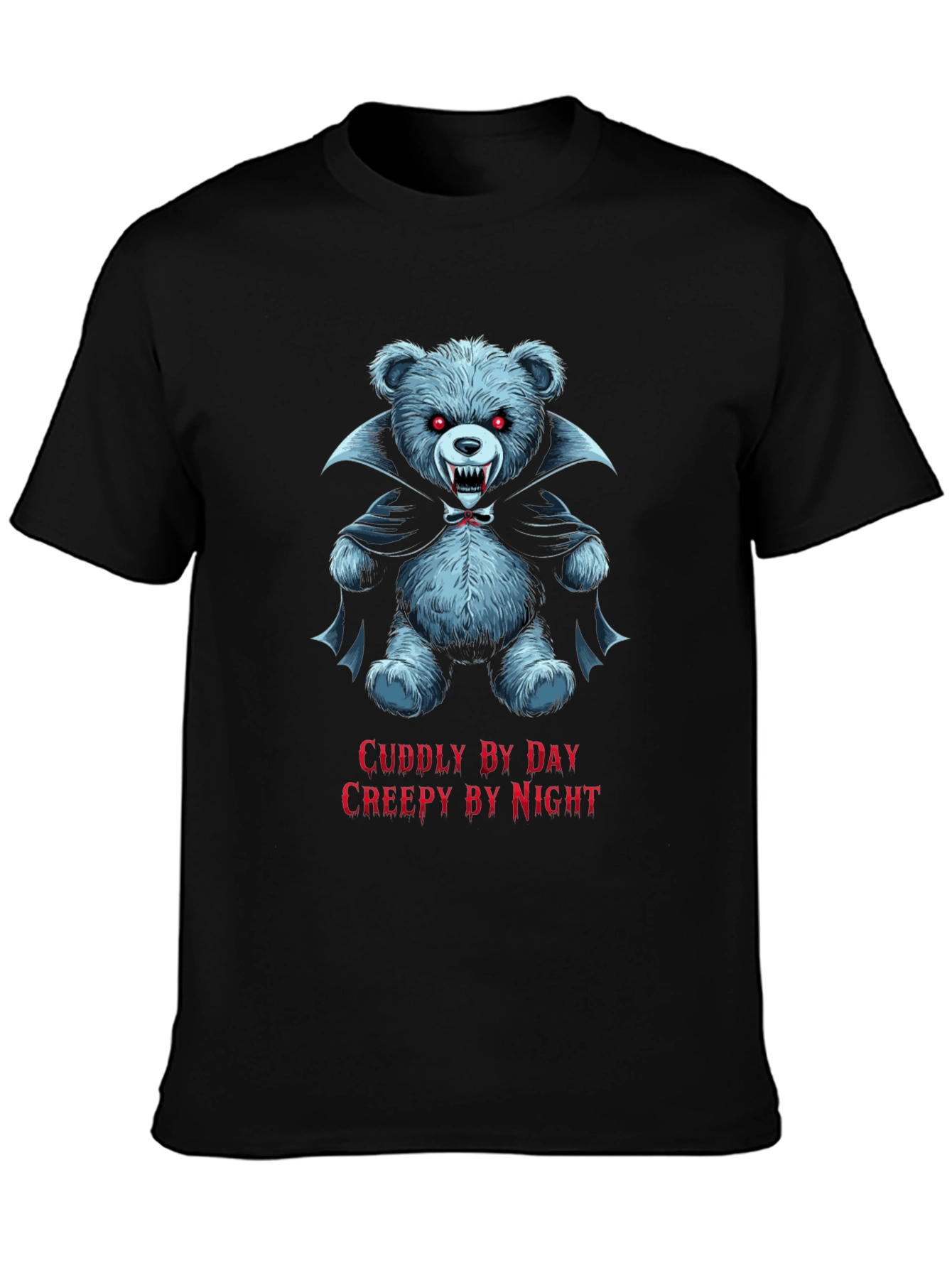 Cuddly By Day Creepy By Night Bear T-Shirt