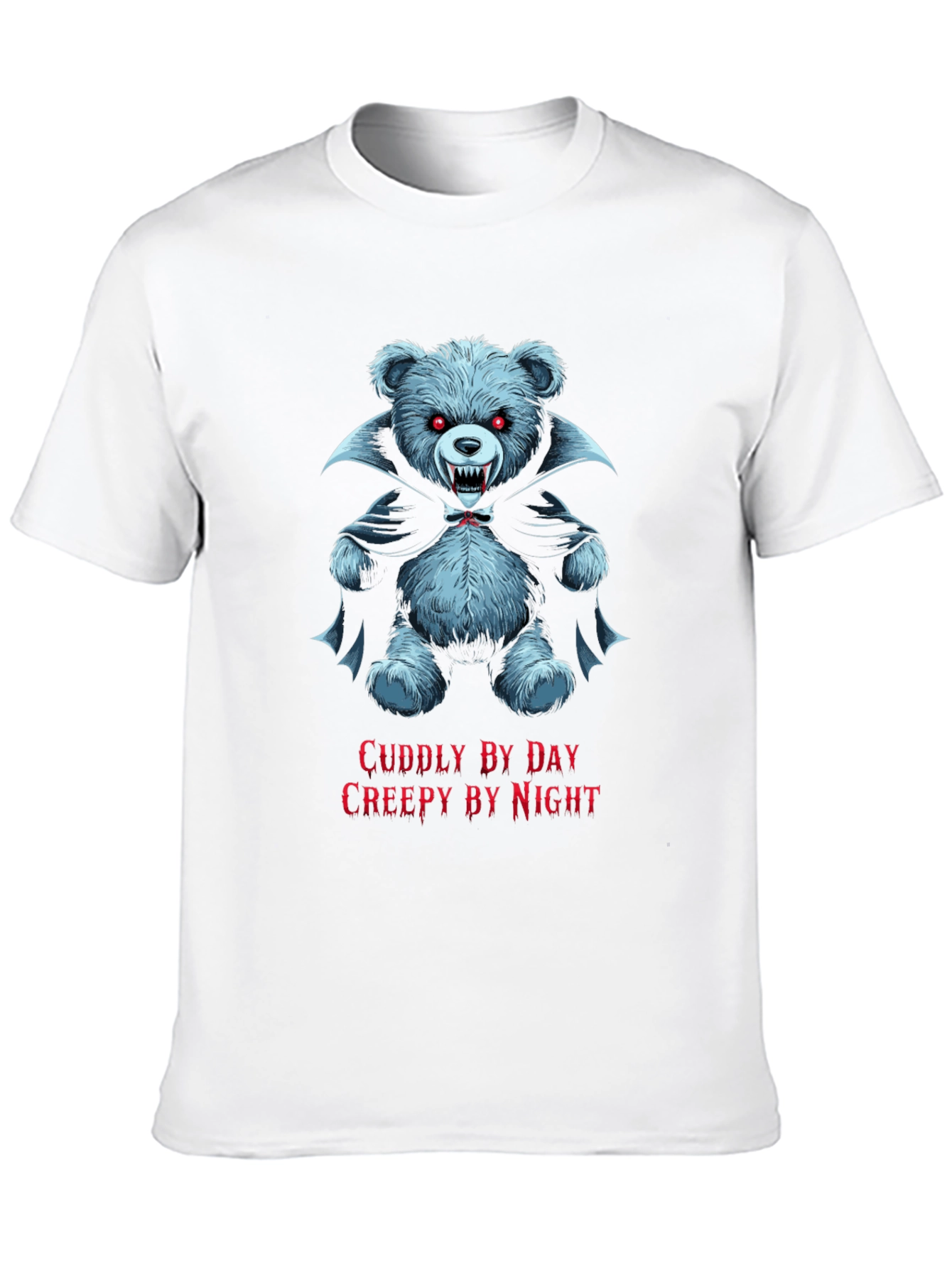 Cuddly By Day Creepy By Night Bear T-Shirt