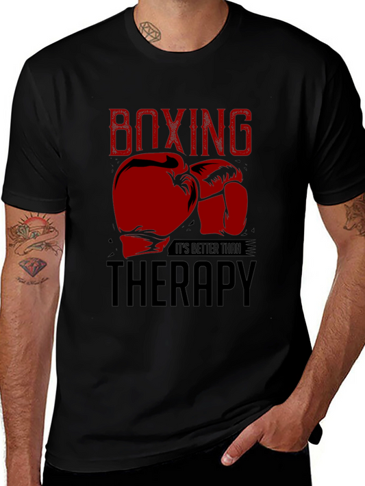 Boxing Therapy Graphic T-Shirt - Punch Your Way to Wellness!