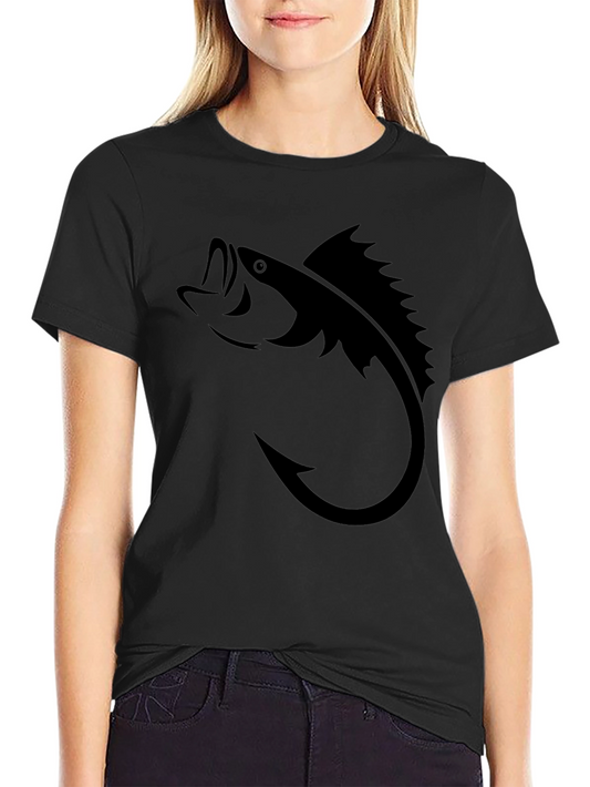 Fishing Hook Bass Graphic T-Shirt - Stylish Angler Tee