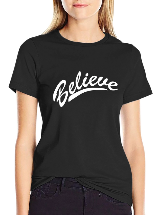 Believe Graphic Black T-Shirt