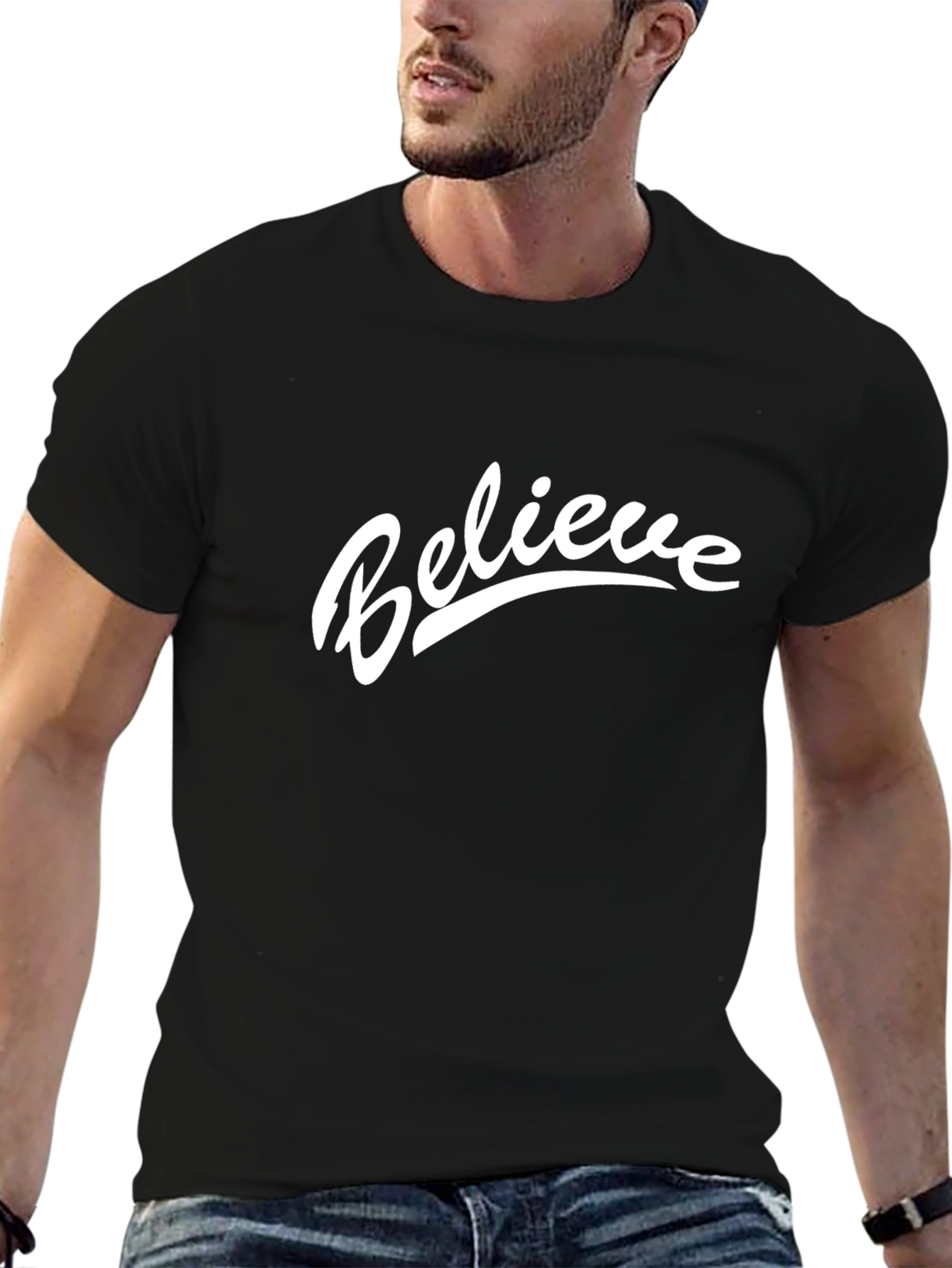 Believe Graphic Black T-Shirt