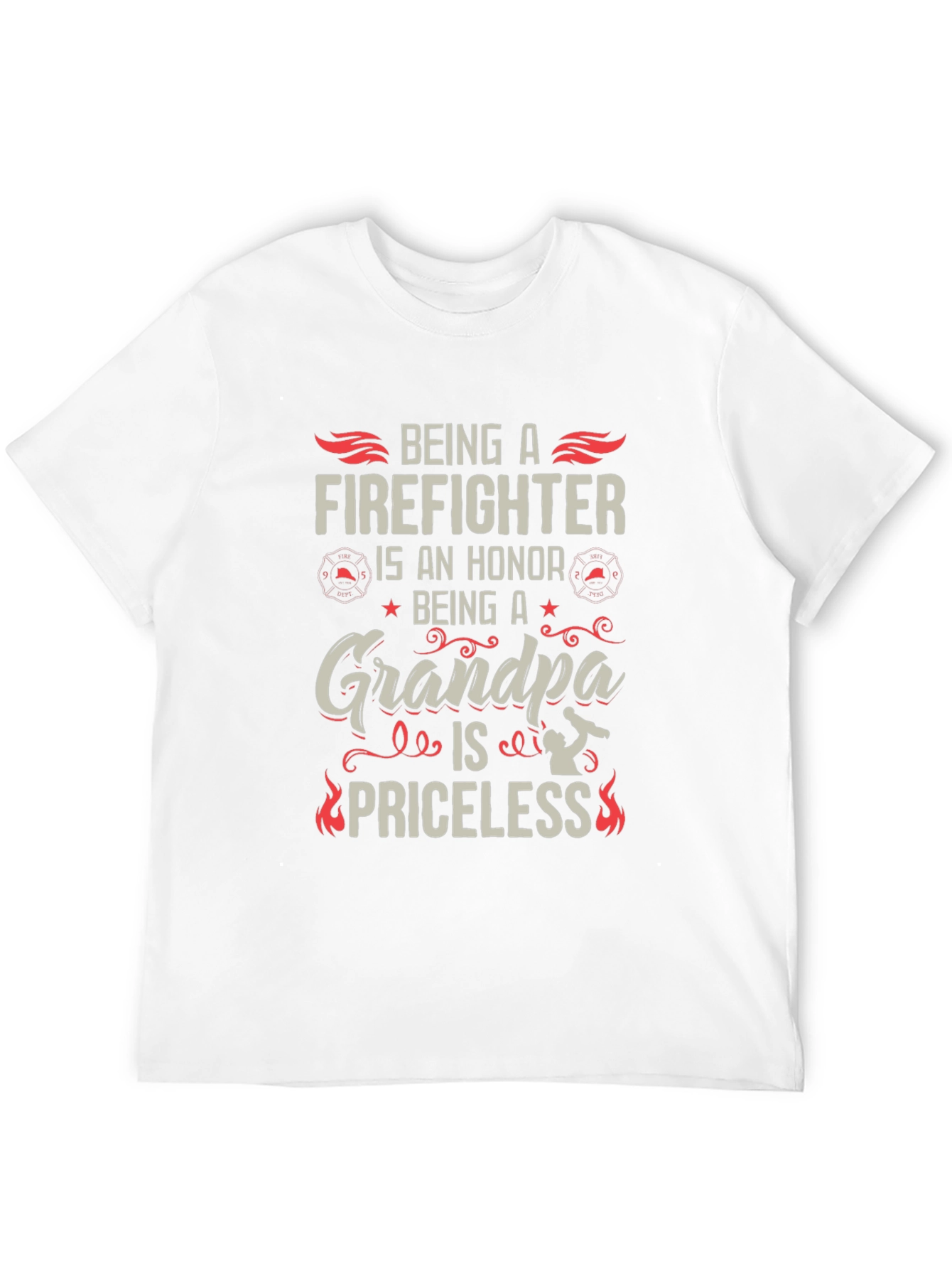Firefighter Grandpa T-Shirt - Honor Priceless