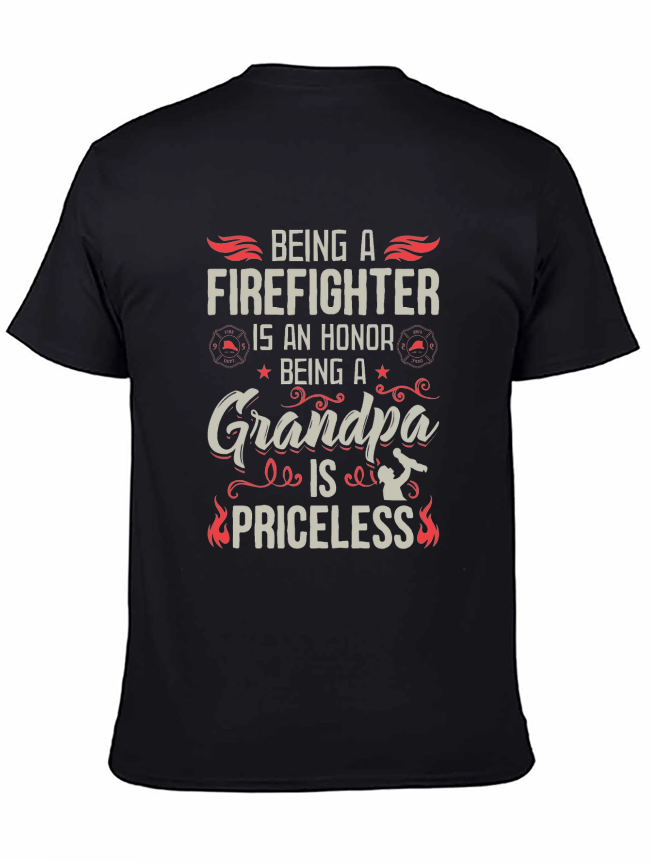 Firefighter Grandpa T-Shirt - Honor Priceless