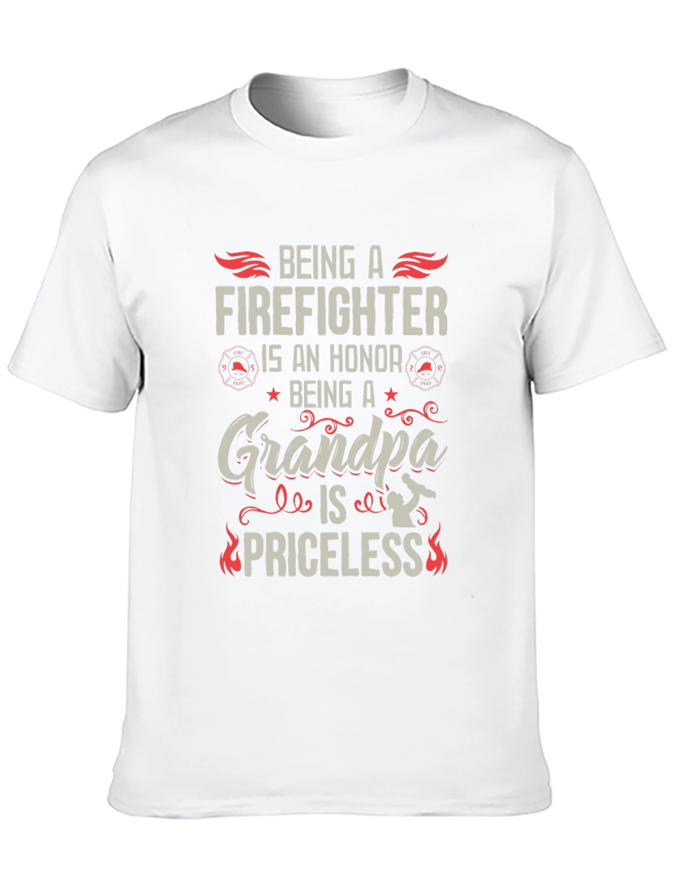 Firefighter Grandpa T-Shirt - Honor Priceless