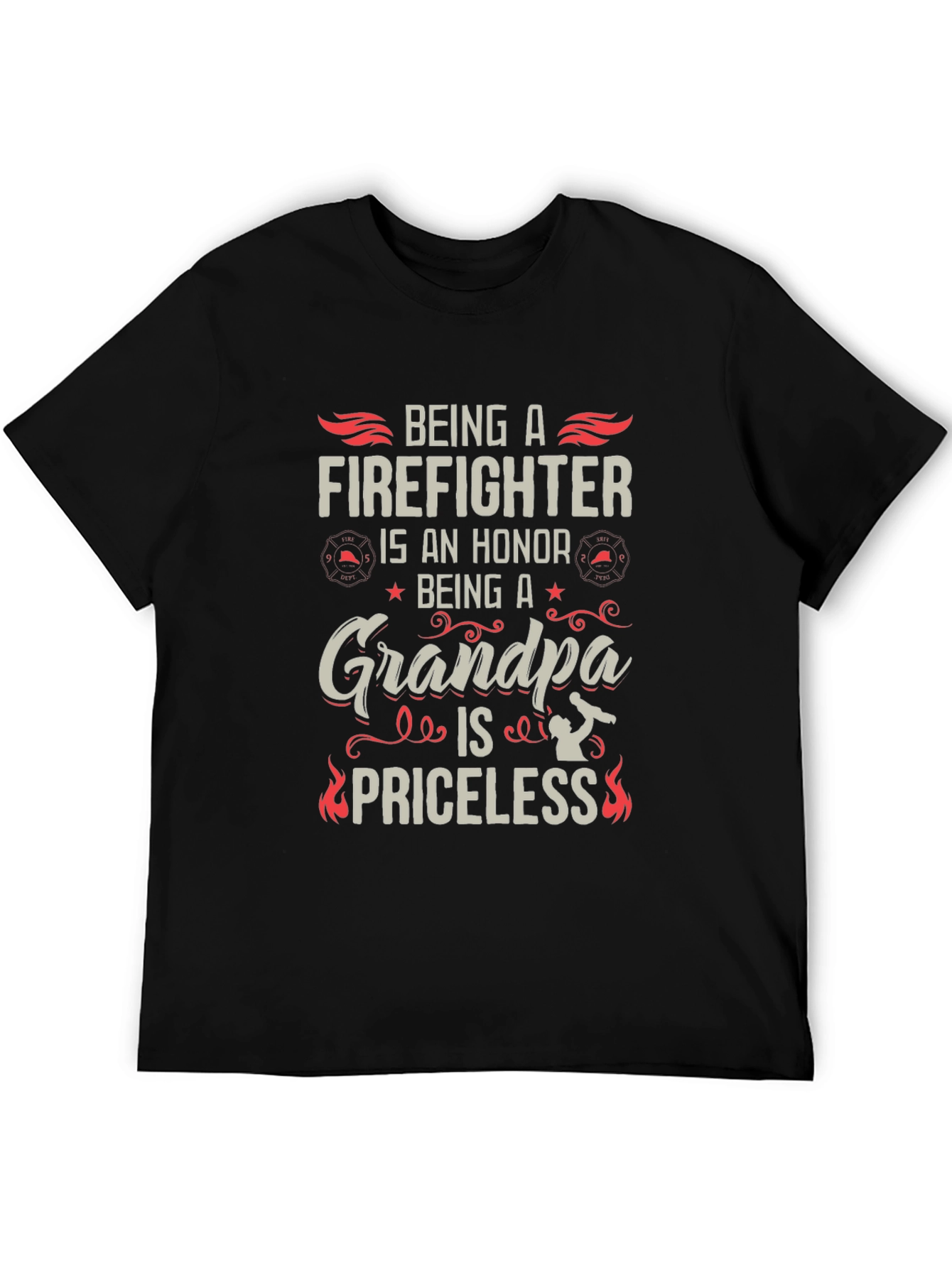 Firefighter Grandpa T-Shirt - Honor Priceless