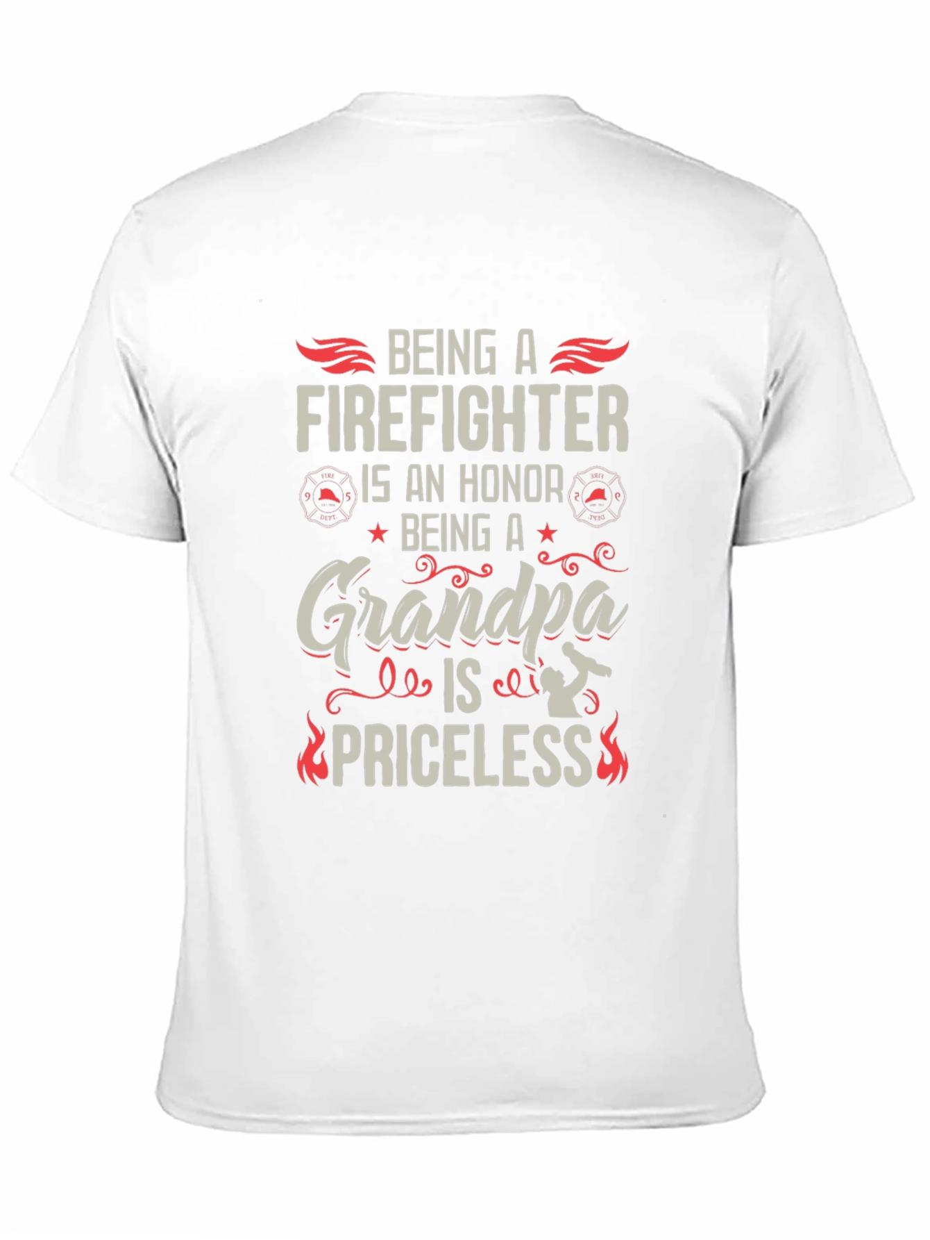 Firefighter Grandpa T-Shirt - Honor Priceless
