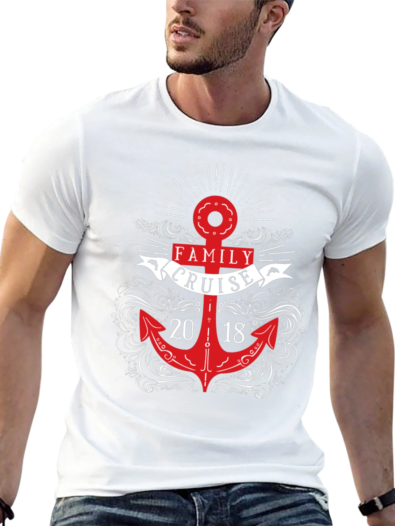 Family Cruise 2018 Anchor Graphic T-Shirt