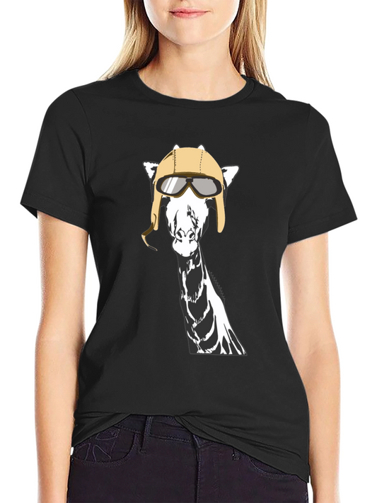 Giraffe Aviator T-Shirt - Unique Graphic Tee