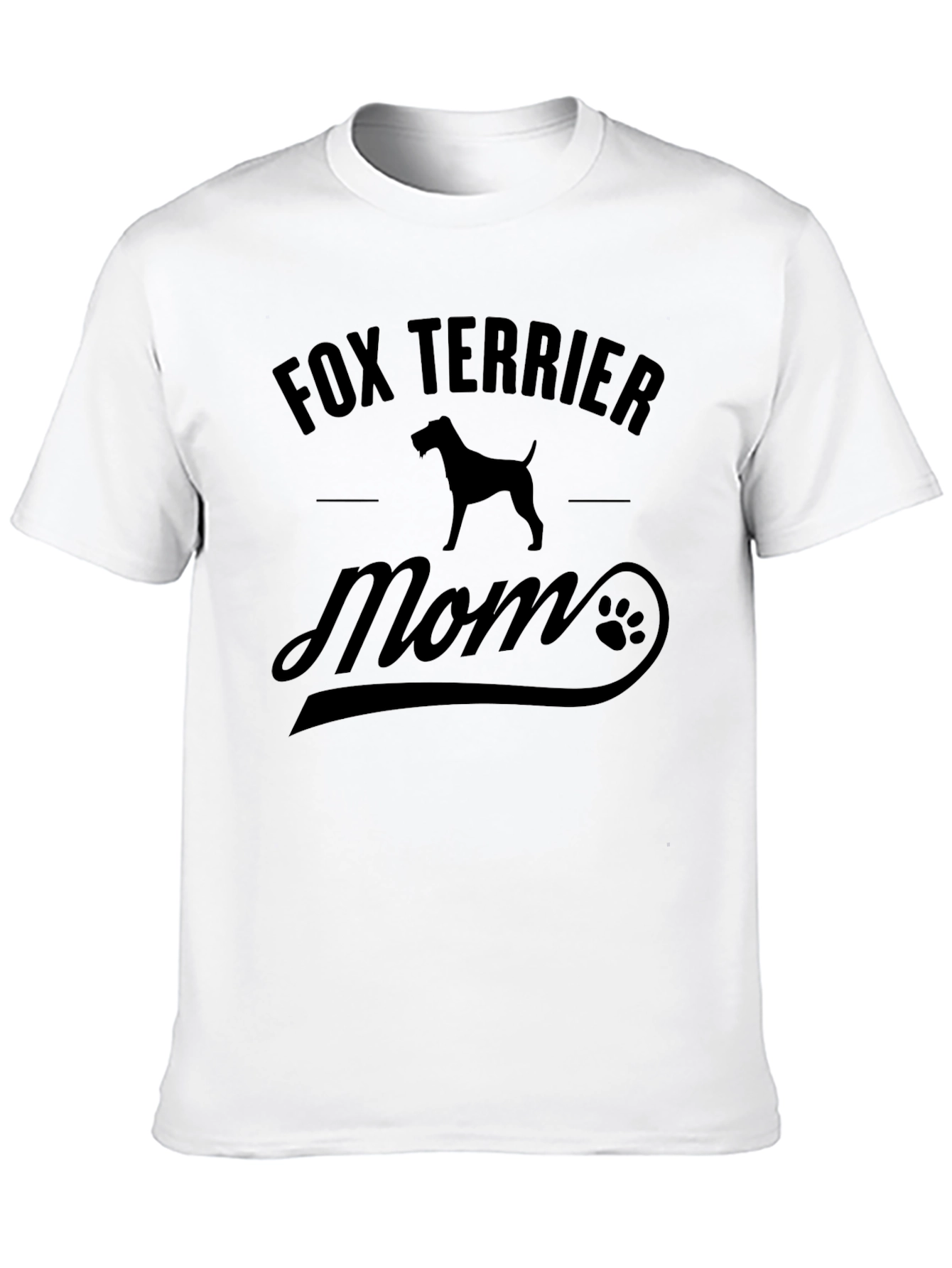 Fox Terrier Mom Black T-Shirt