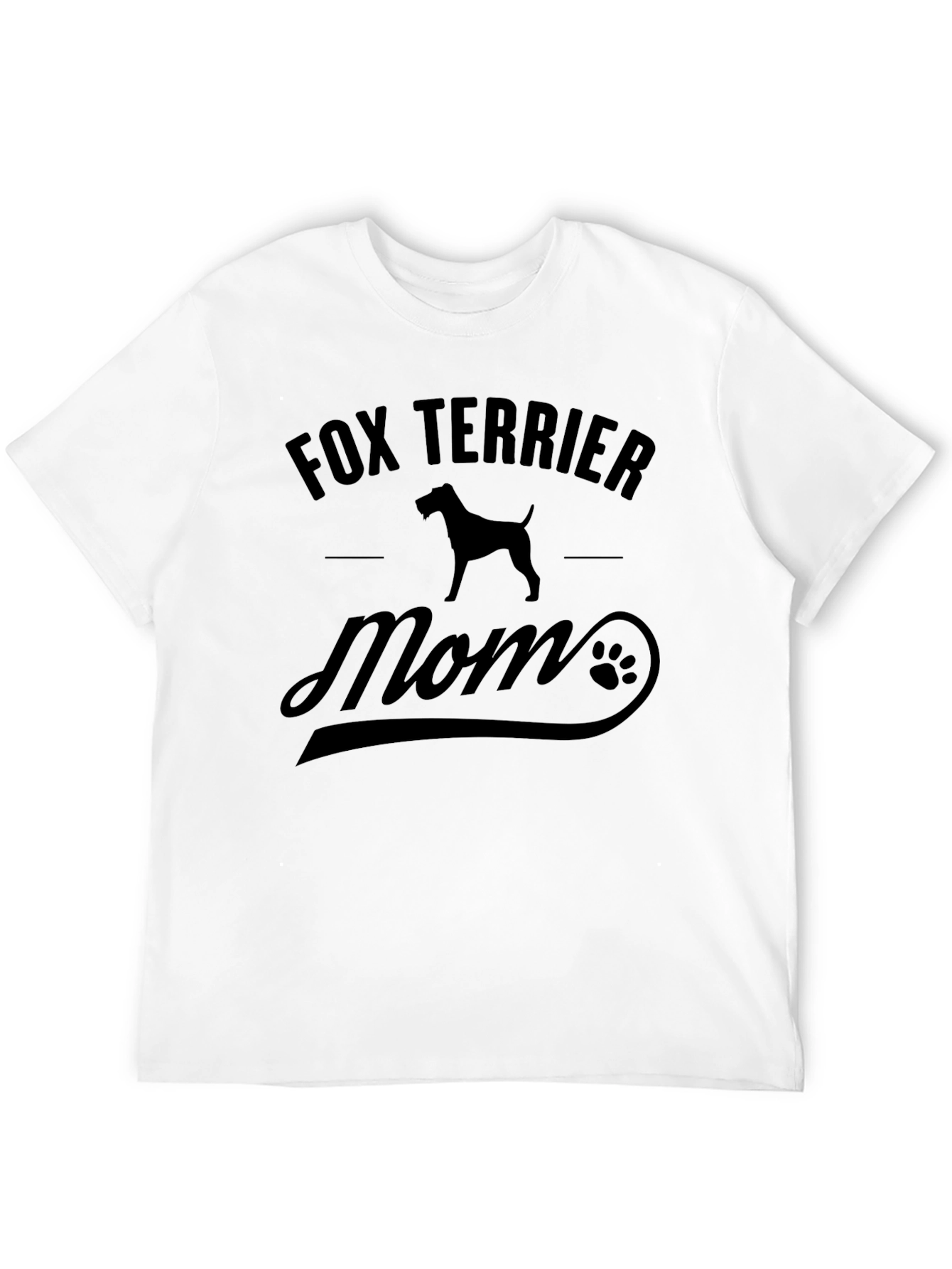 Fox Terrier Mom Black T-Shirt