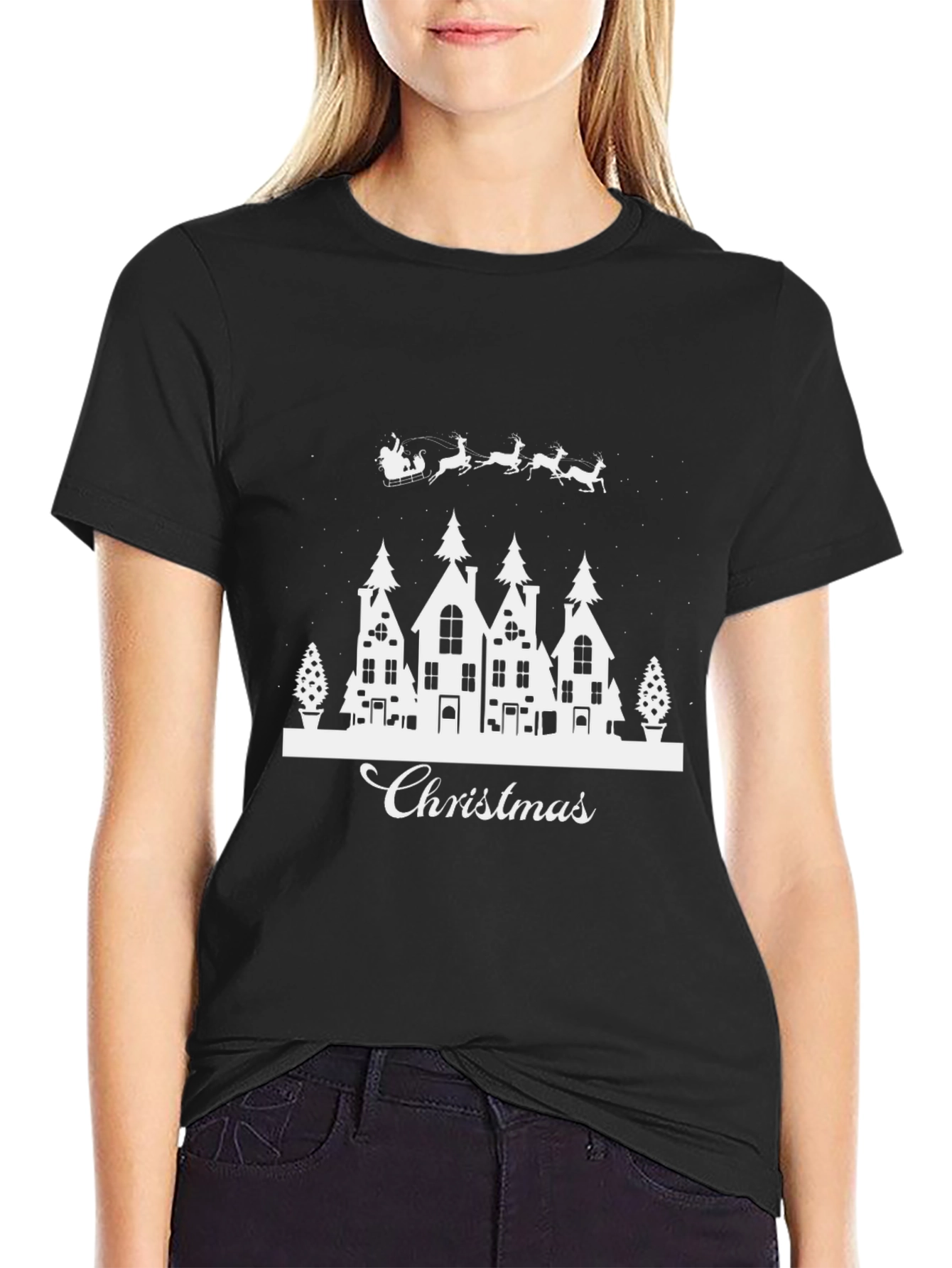 Christmas Town Graphic Tee - Holiday Spirit T-Shirt