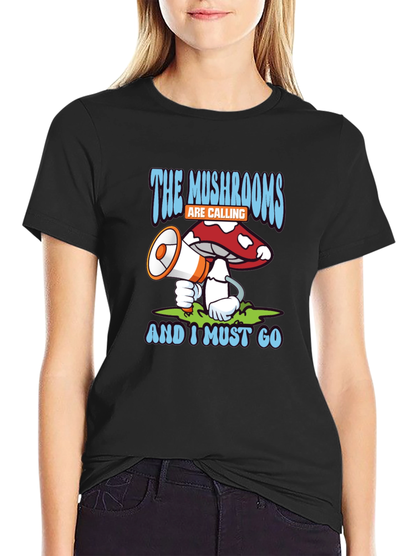 Mushroom Calling Graphic T-Shirt