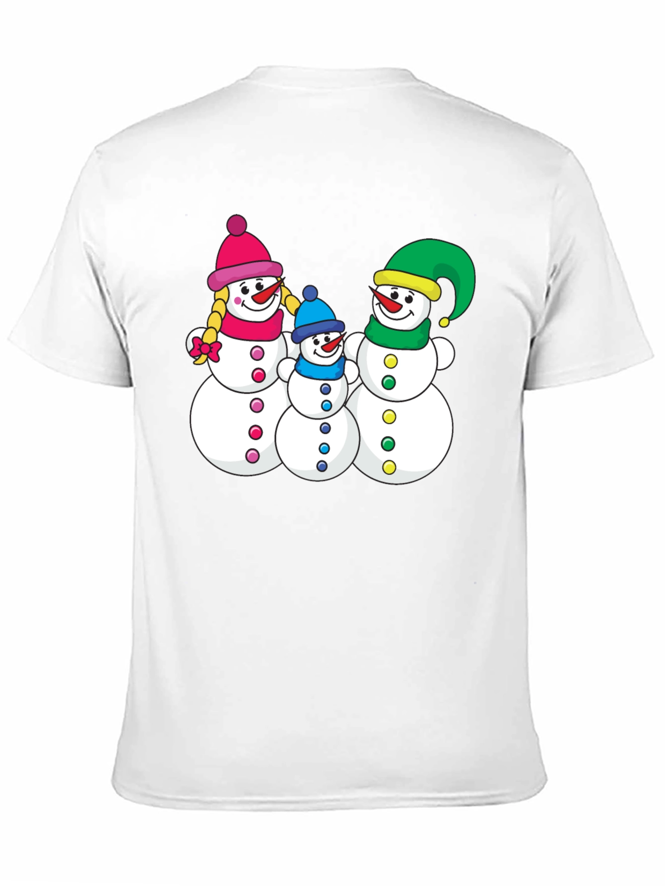 Snowman Family Graphic Tee - Holiday Shirt