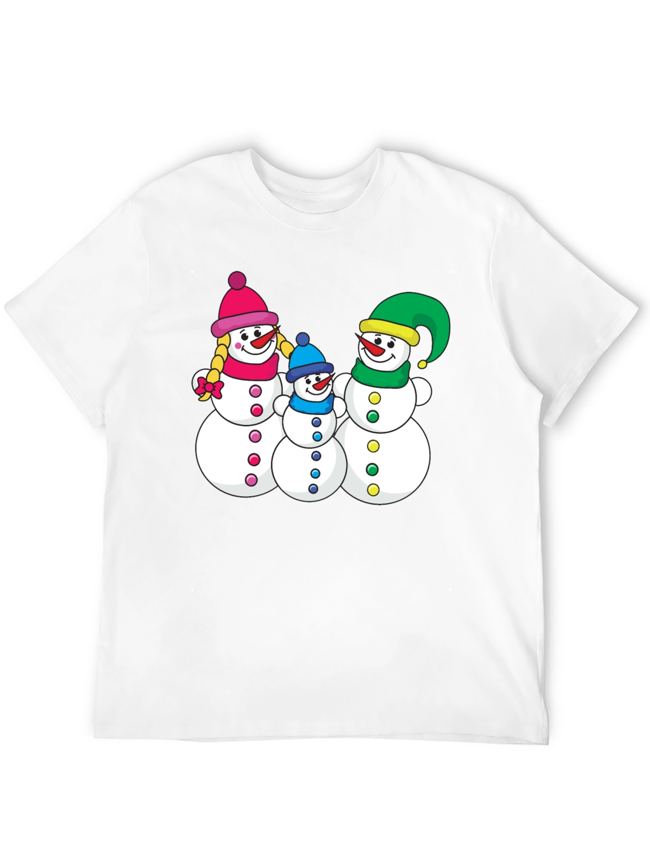 Snowman Family Graphic Tee - Holiday Shirt