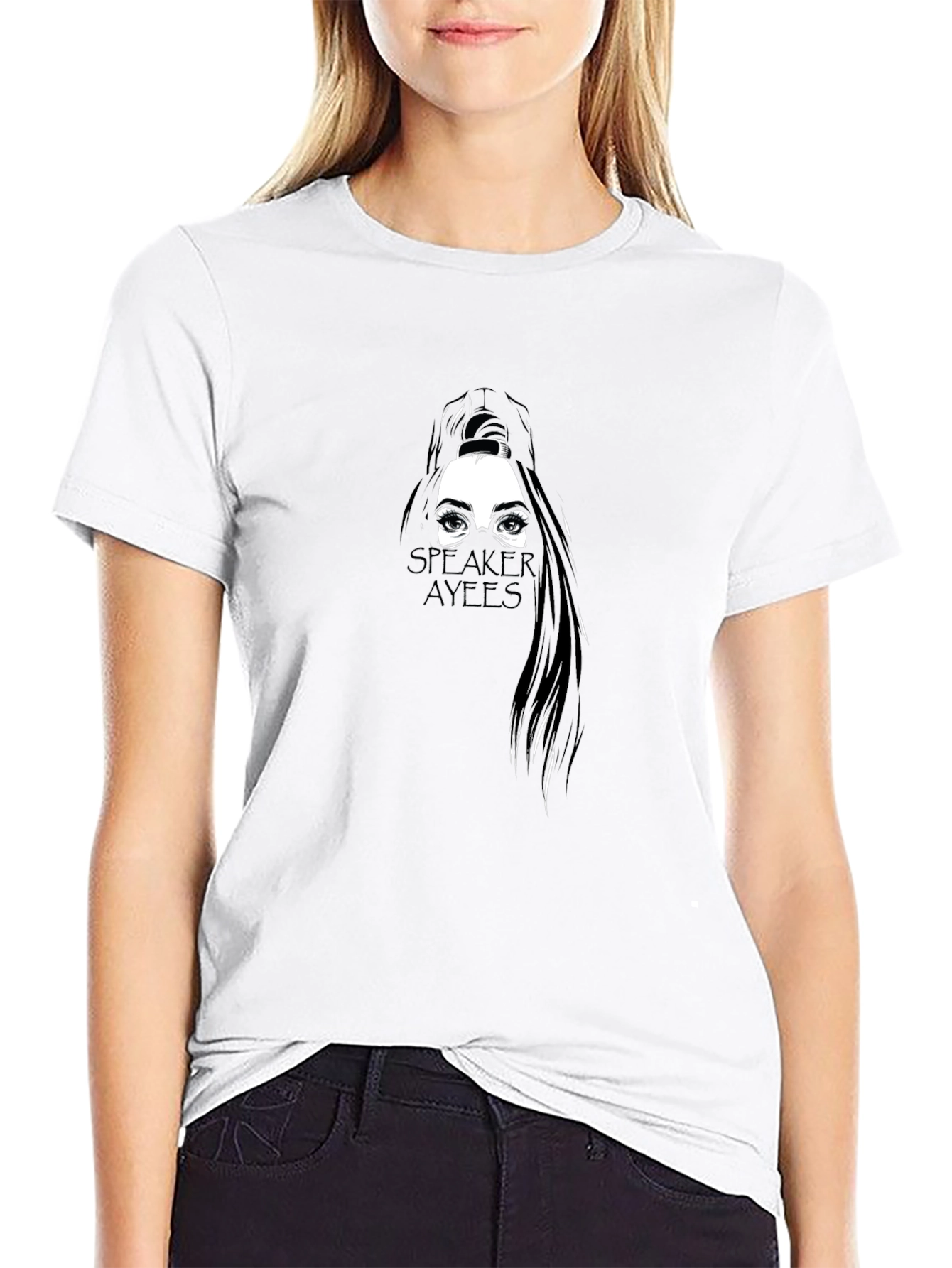 Speaker Ayees Graphic T-Shirt - Black