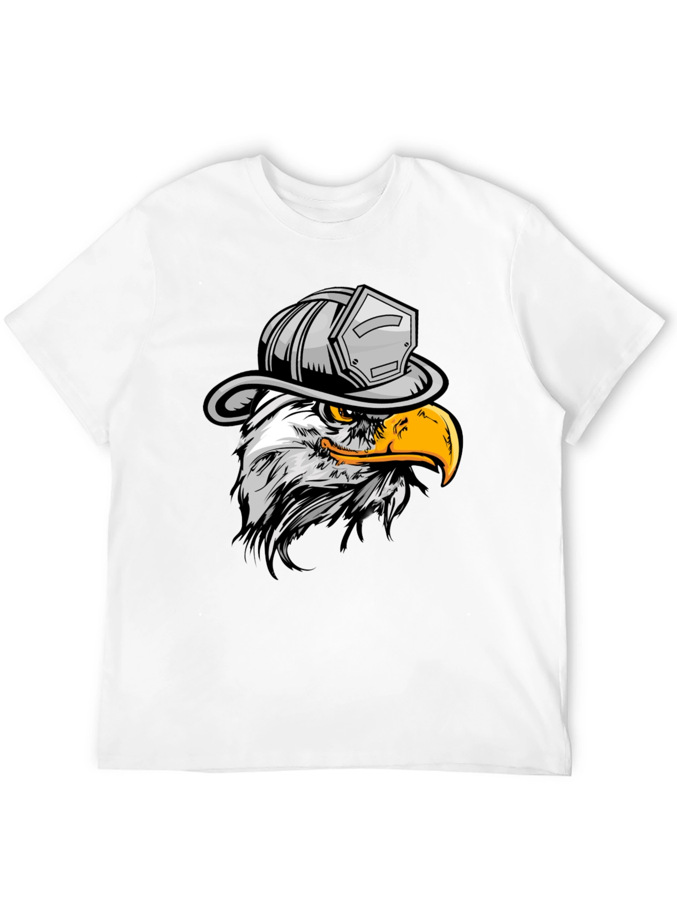 Eagle Firefighter T-Shirt - Black Crew Neck