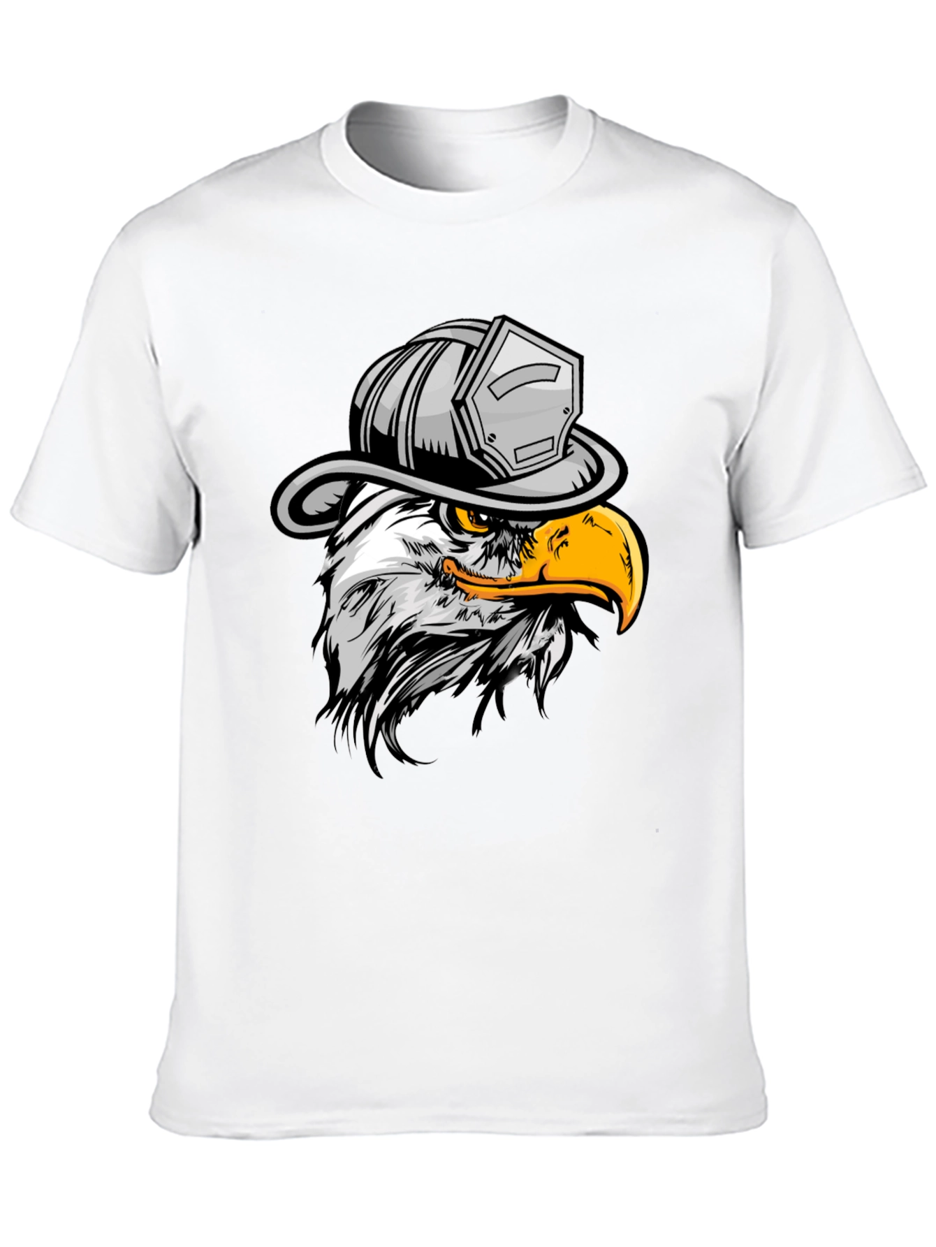 Eagle Firefighter T-Shirt - Black Crew Neck