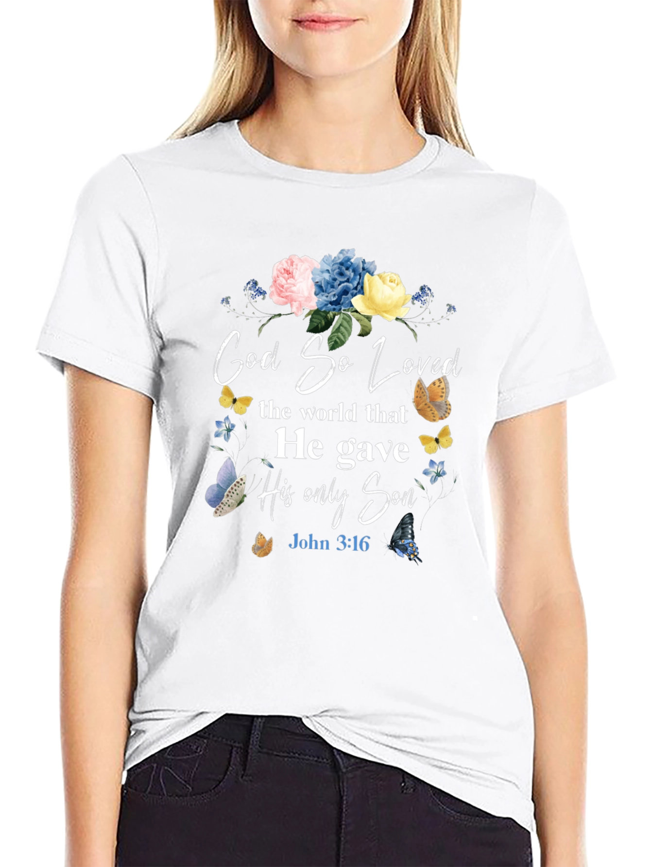 God So Loved T-Shirt - Christian Faith Apparel