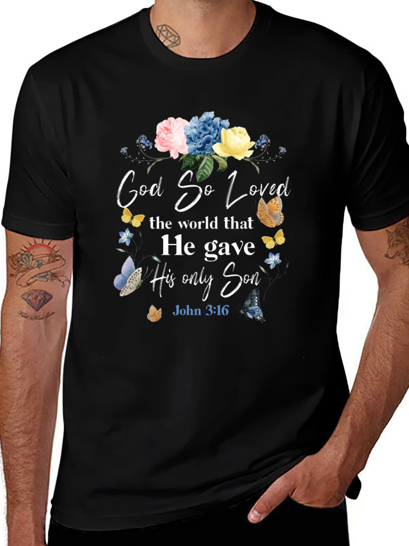 God So Loved T-Shirt - Christian Faith Apparel