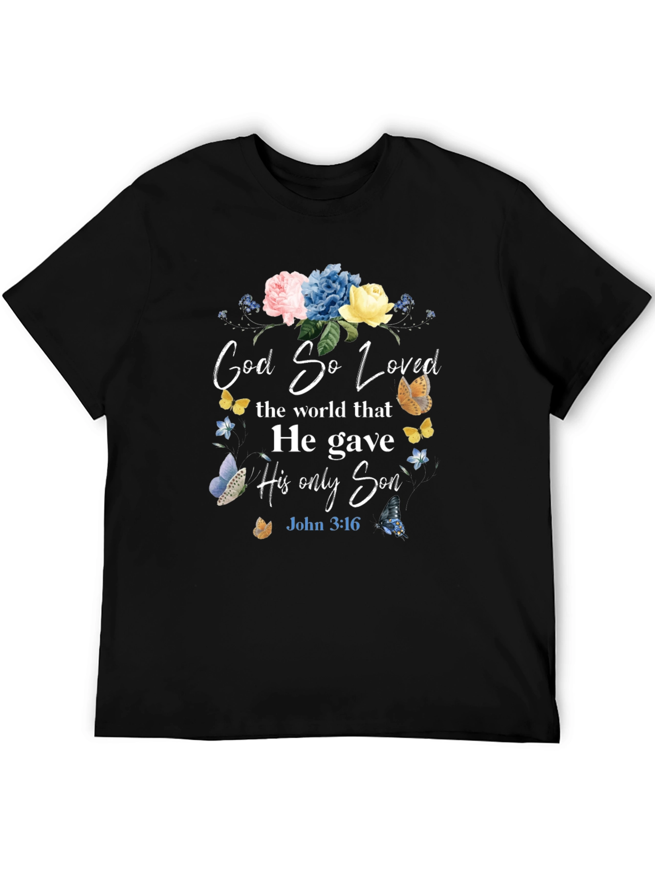 God So Loved T-Shirt - Christian Faith Apparel