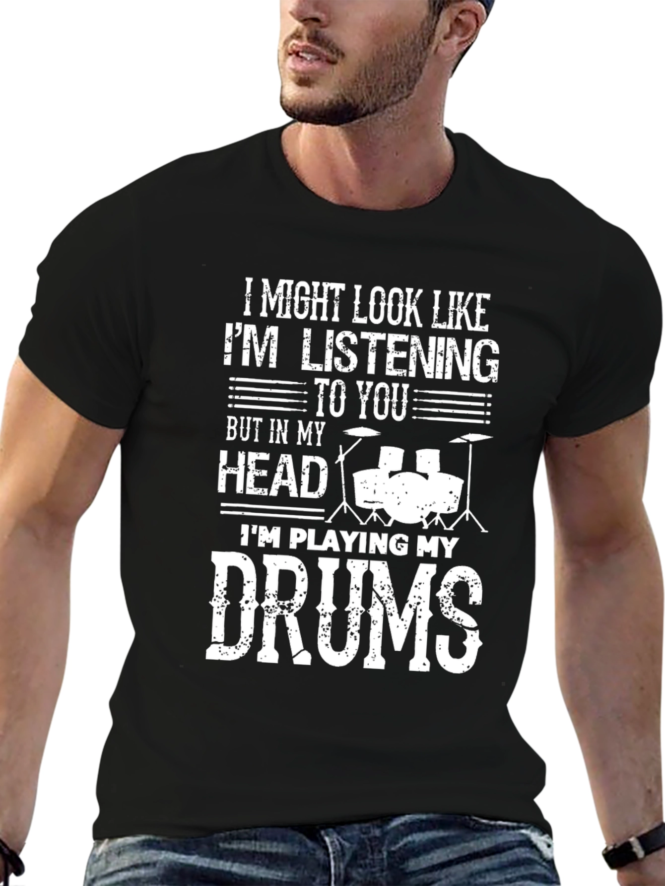 Drummer T-Shirt: Im Playing My Drums in My Head