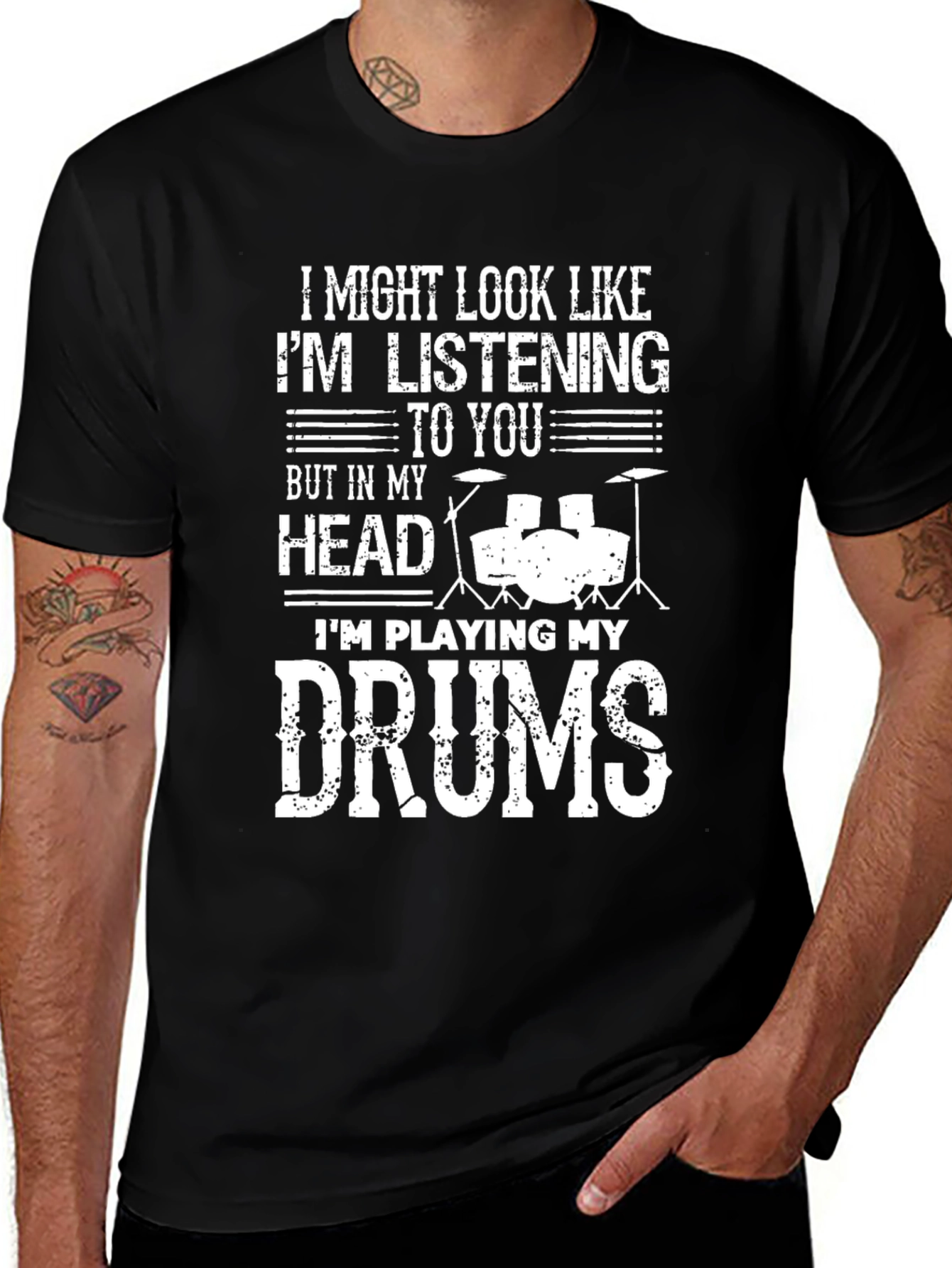 Drummer T-Shirt: Im Playing My Drums in My Head