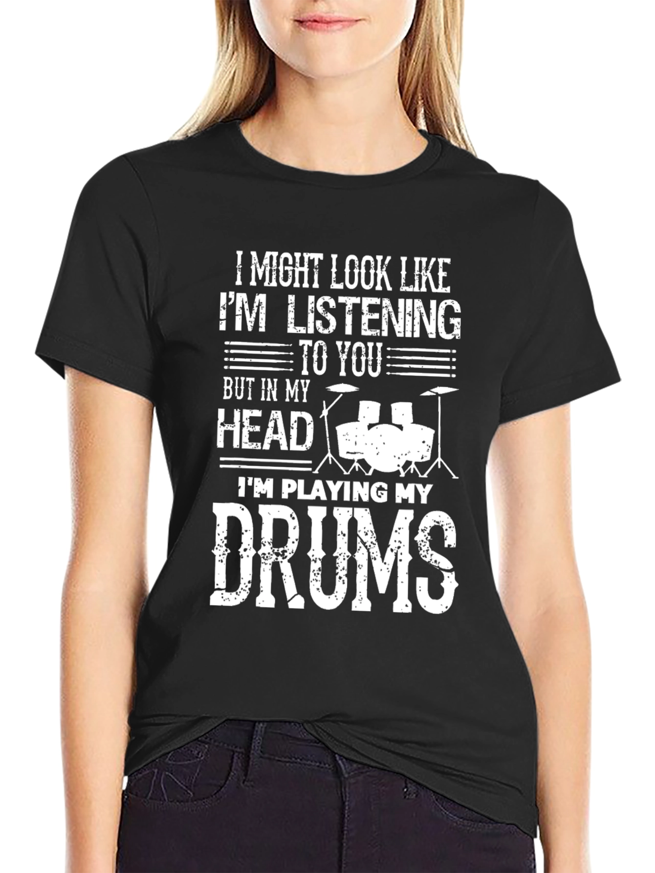 Drummer T-Shirt: Im Playing My Drums in My Head