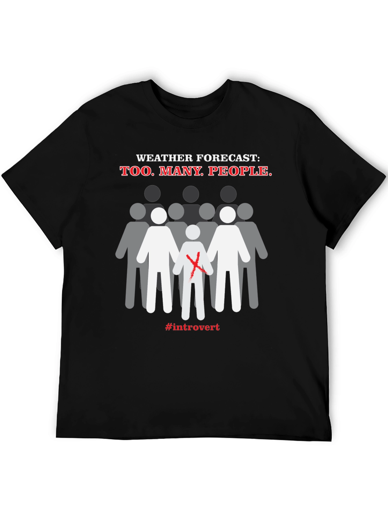 Introvert Weather Forecast T-Shirt - Anti-Social Graphic Tee