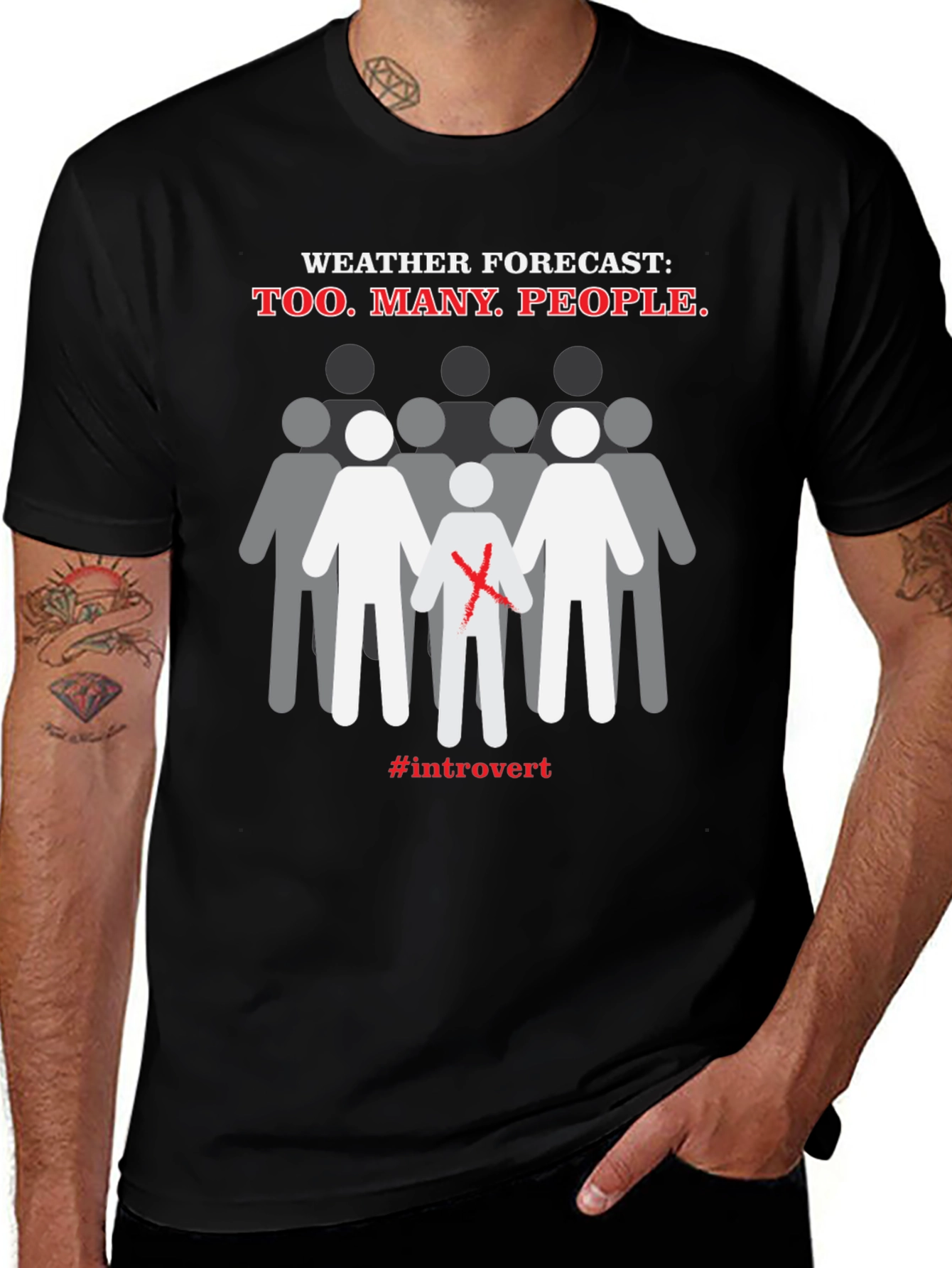 Introvert Weather Forecast T-Shirt - Anti-Social Graphic Tee