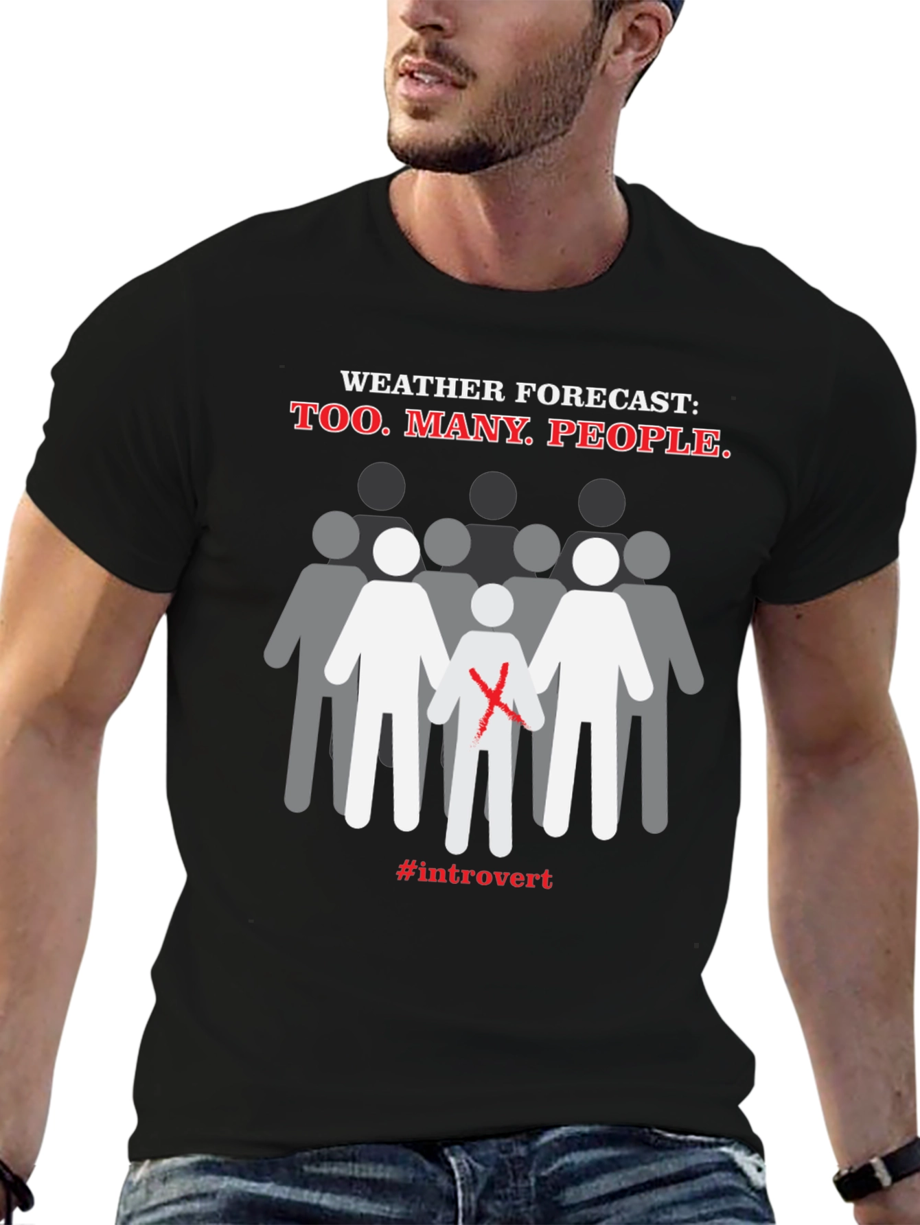 Introvert Weather Forecast T-Shirt - Anti-Social Graphic Tee