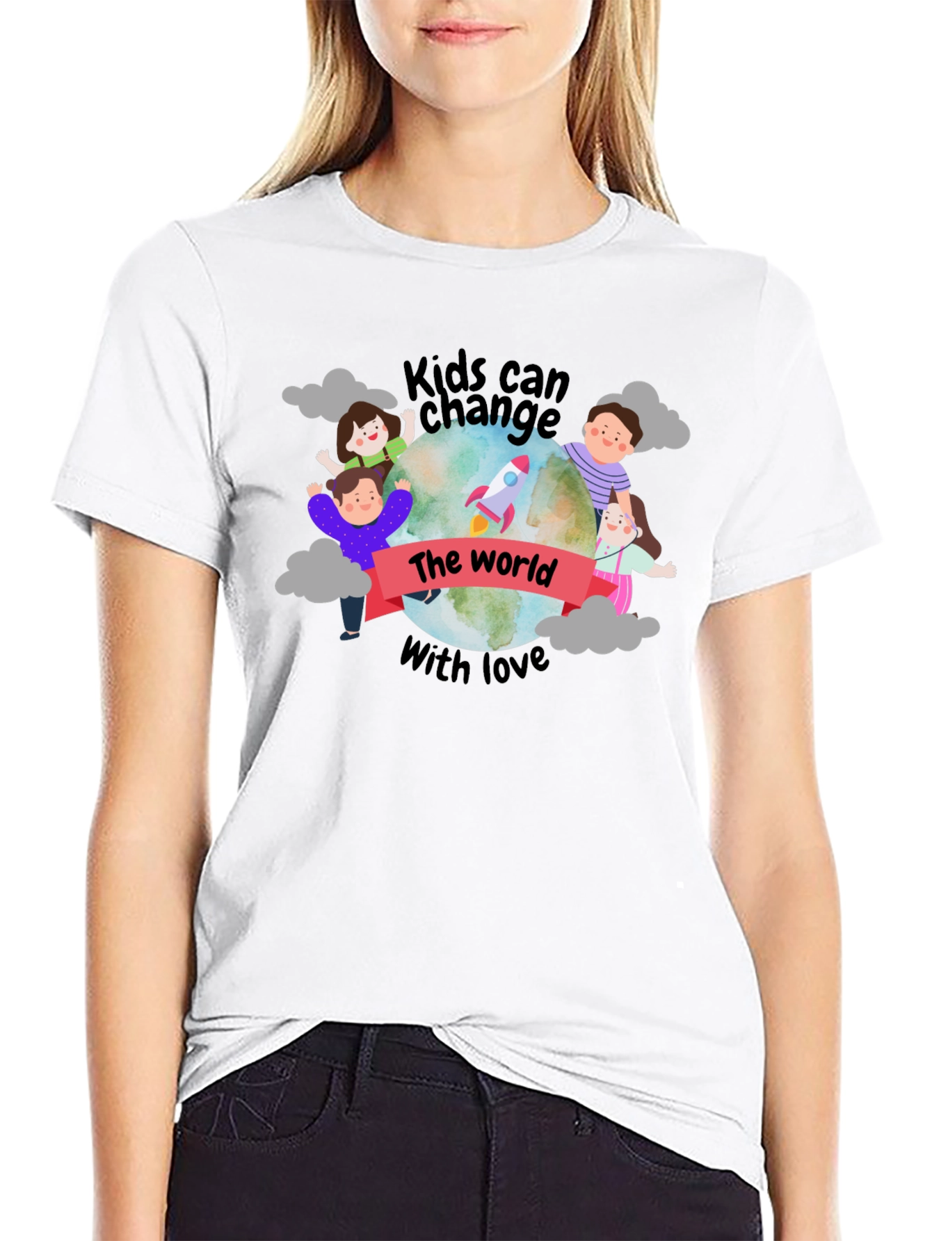 Kids Can Change The World With Love T-Shirt