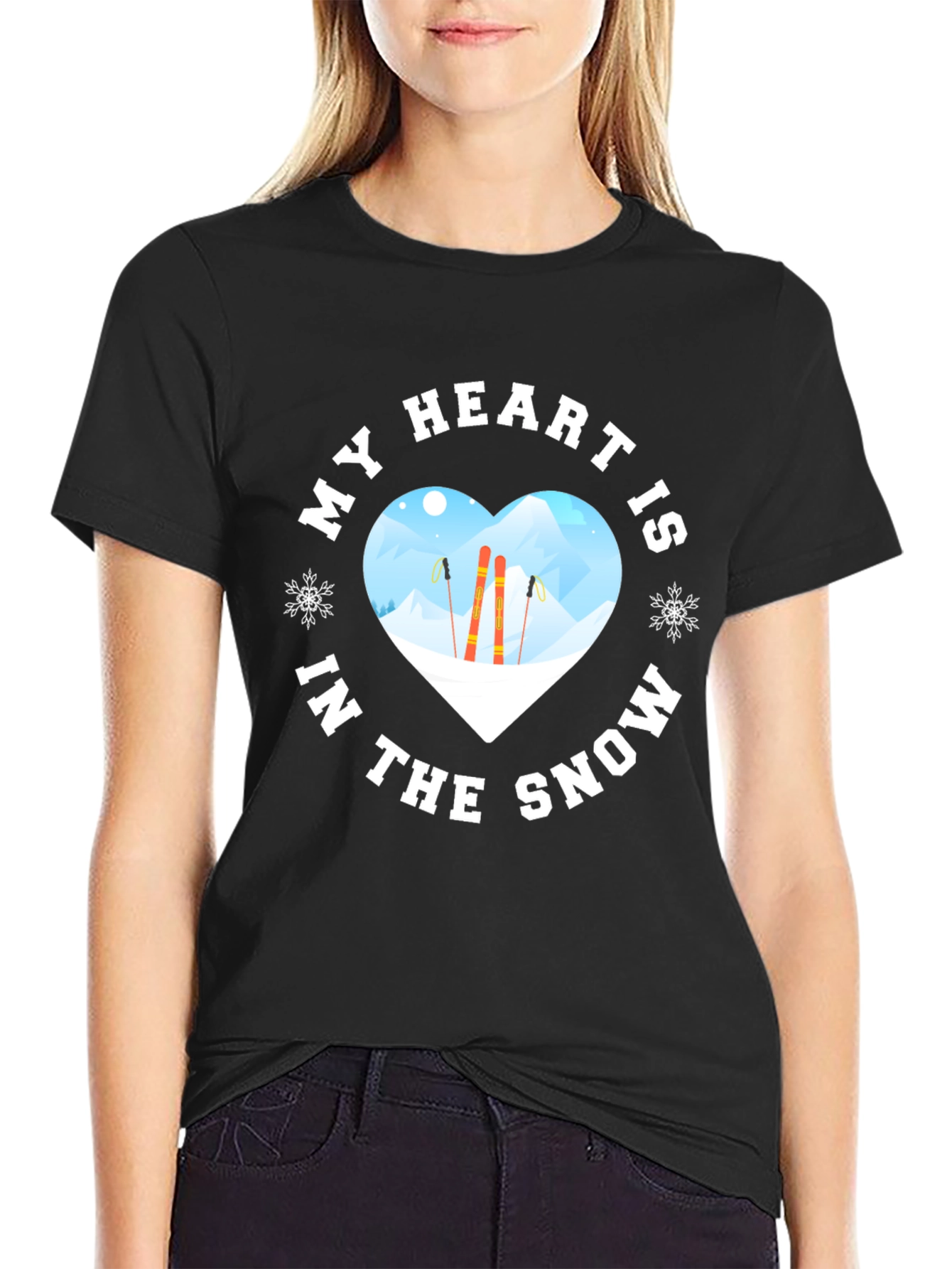 Snow Lover Graphic Tee - Skiing T-Shirt