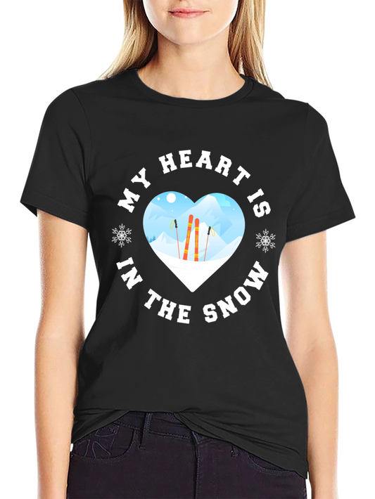 Snow Lover Graphic Tee - Skiing T-Shirt