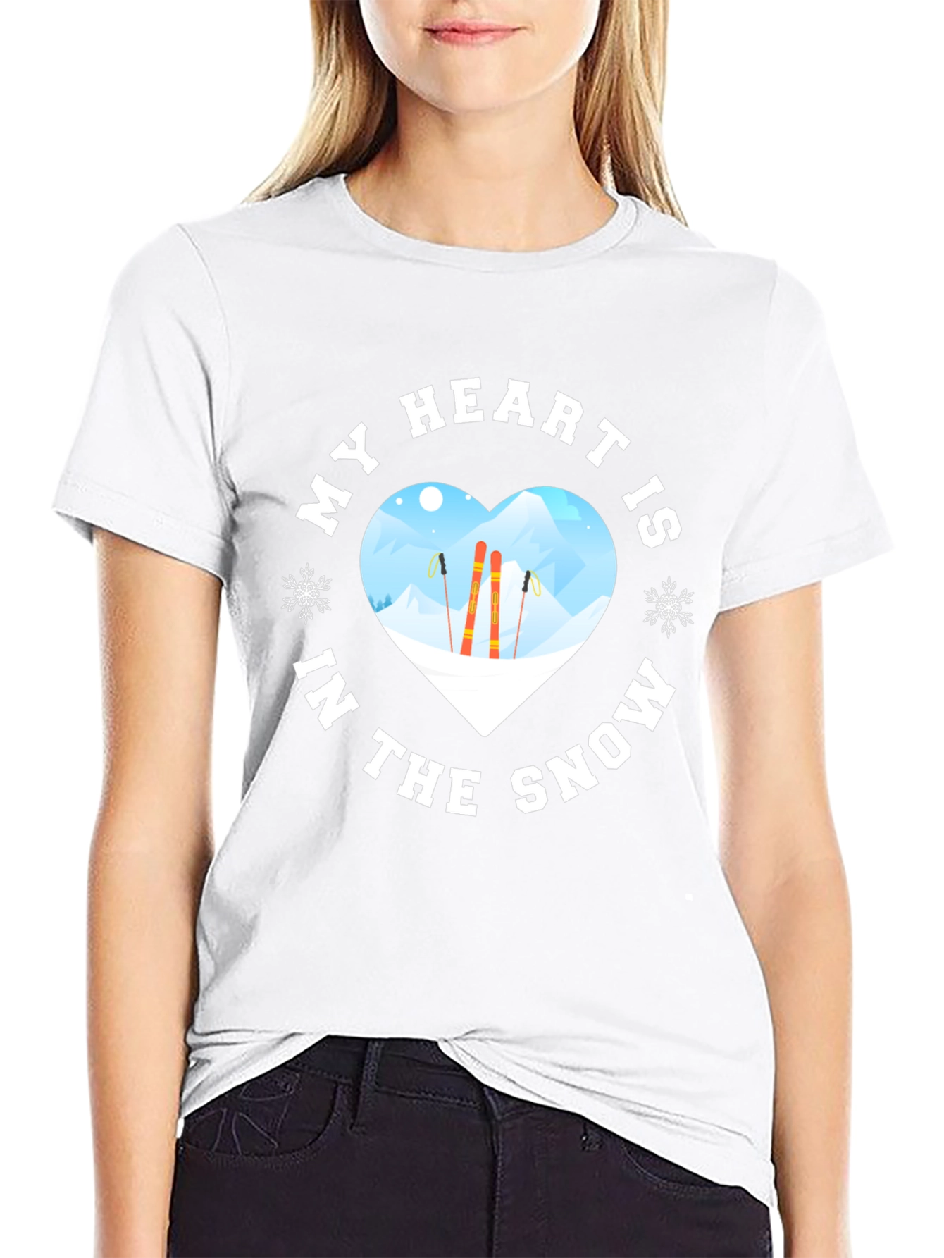 Snow Lover Graphic Tee - Skiing T-Shirt
