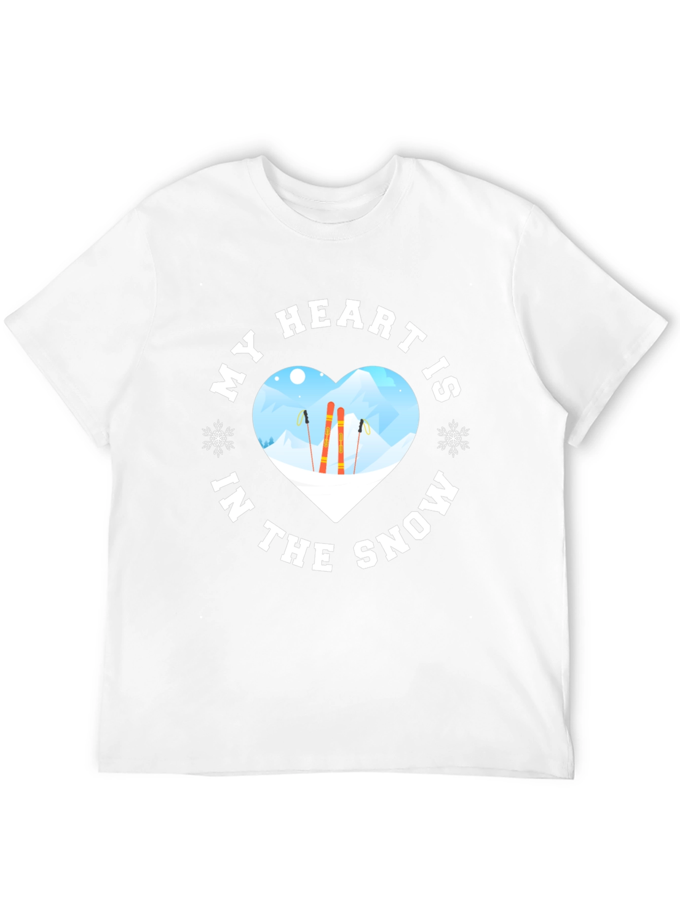 Snow Lover Graphic Tee - Skiing T-Shirt