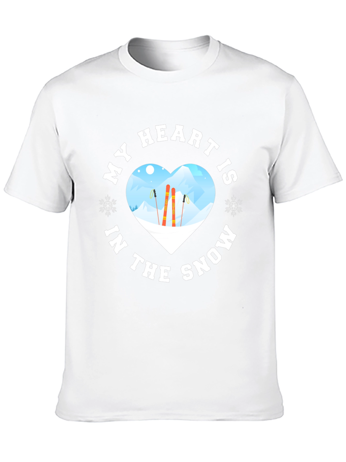 Snow Lover Graphic Tee - Skiing T-Shirt