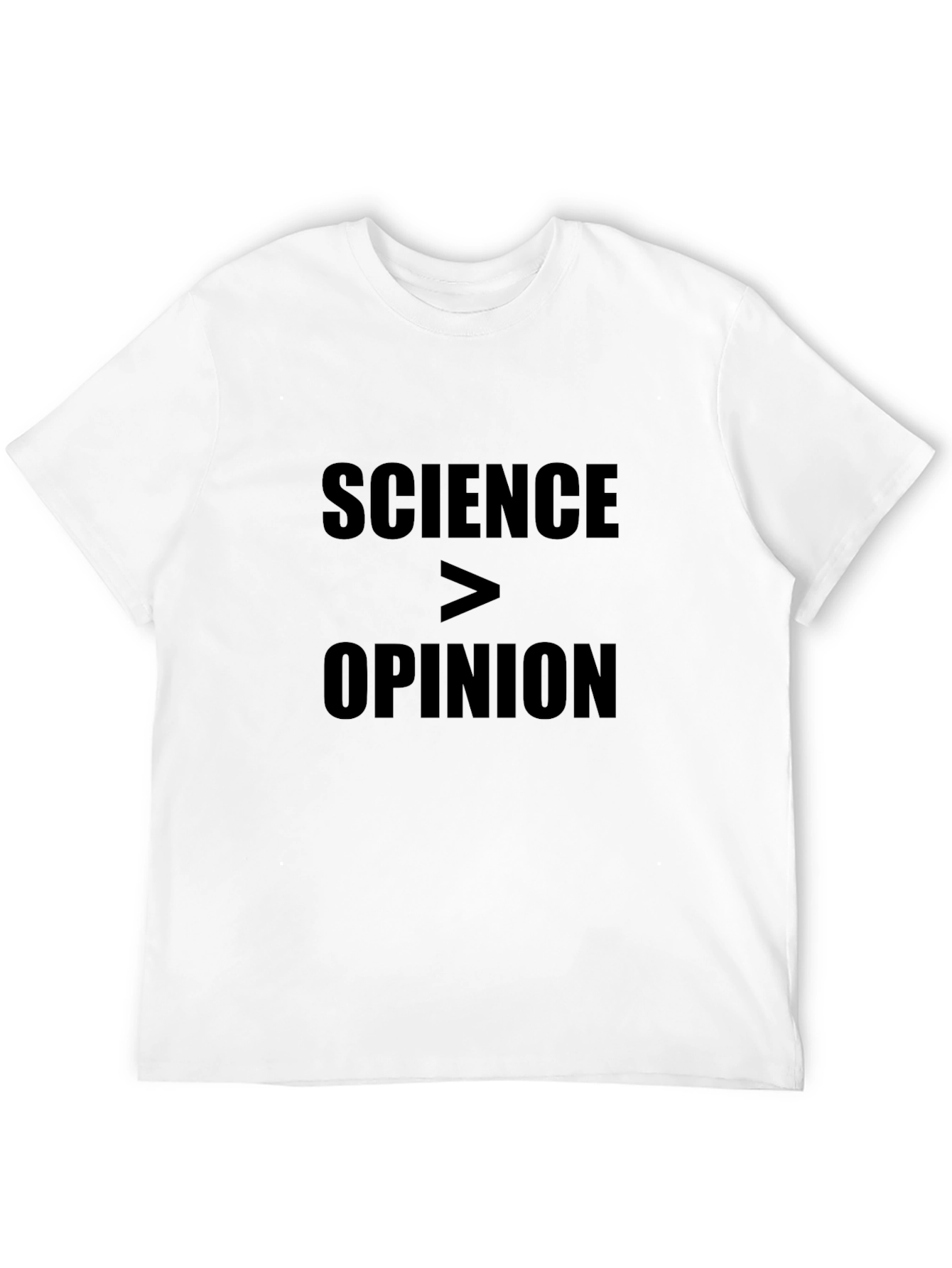 Science Over Opinion Black Graphic Tee