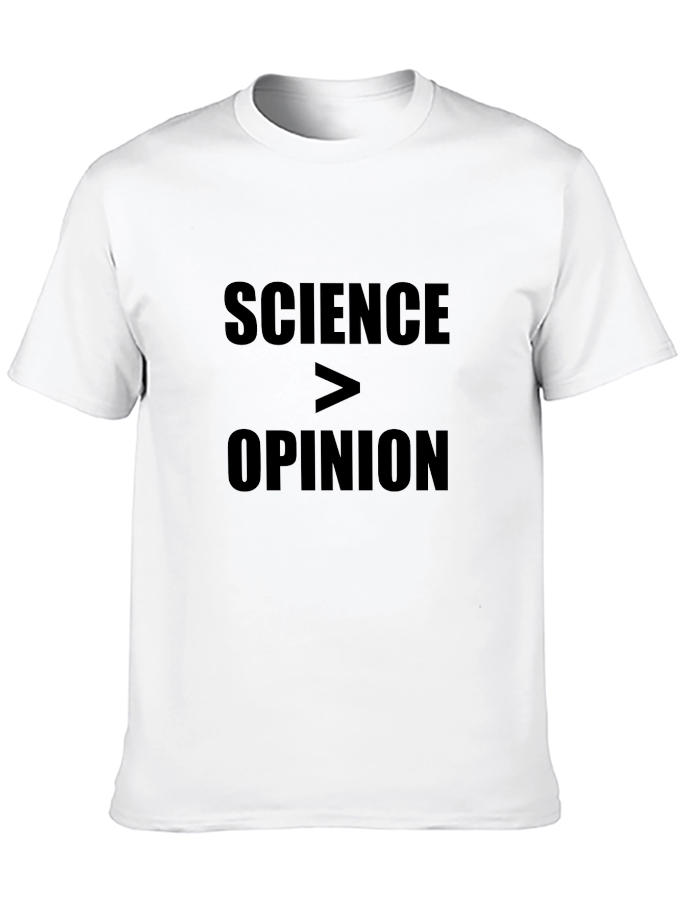 Science Over Opinion Black Graphic Tee