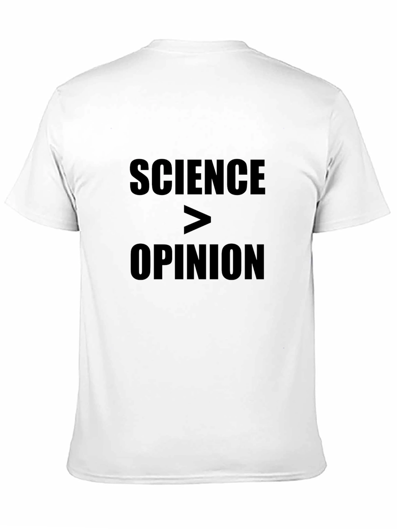 Science Over Opinion Black Graphic Tee