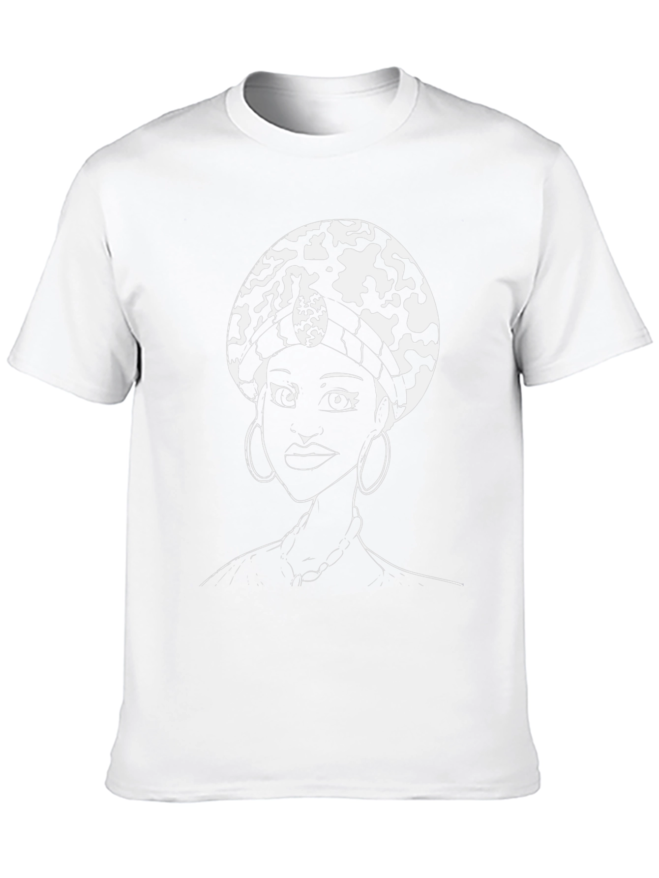 Afro Queen Graphic Tee - Black Cotton T-Shirt