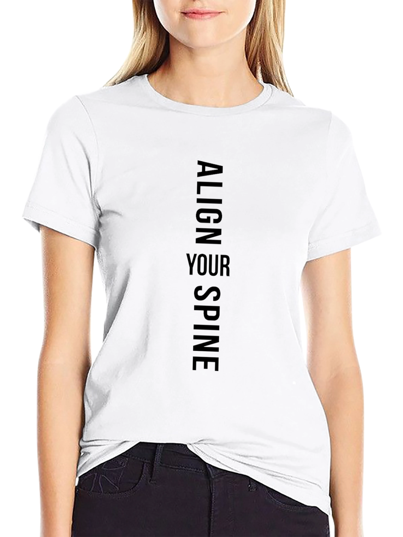 Align Your Spine Black T-Shirt