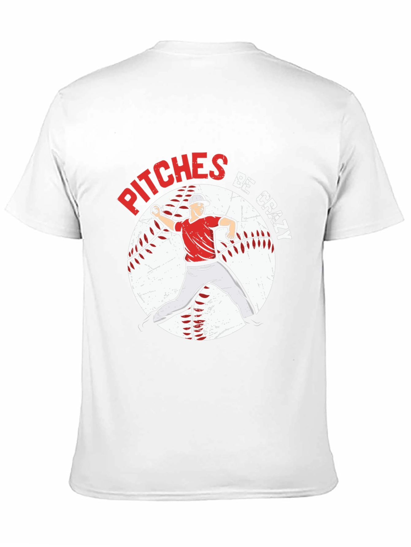 Pitches Be Crazy Baseball Graphic T-Shirt