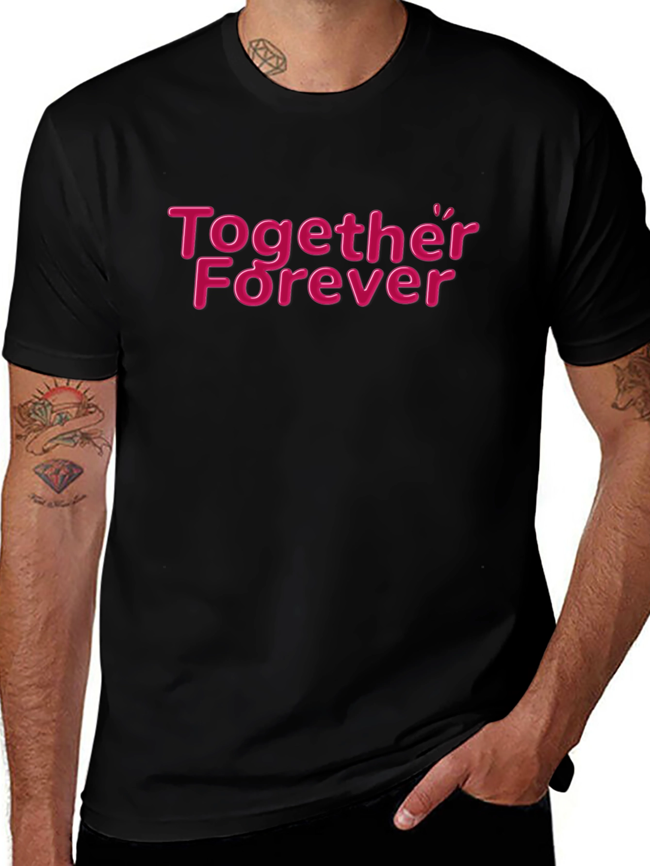 Together Forever Graphic Tee - Black