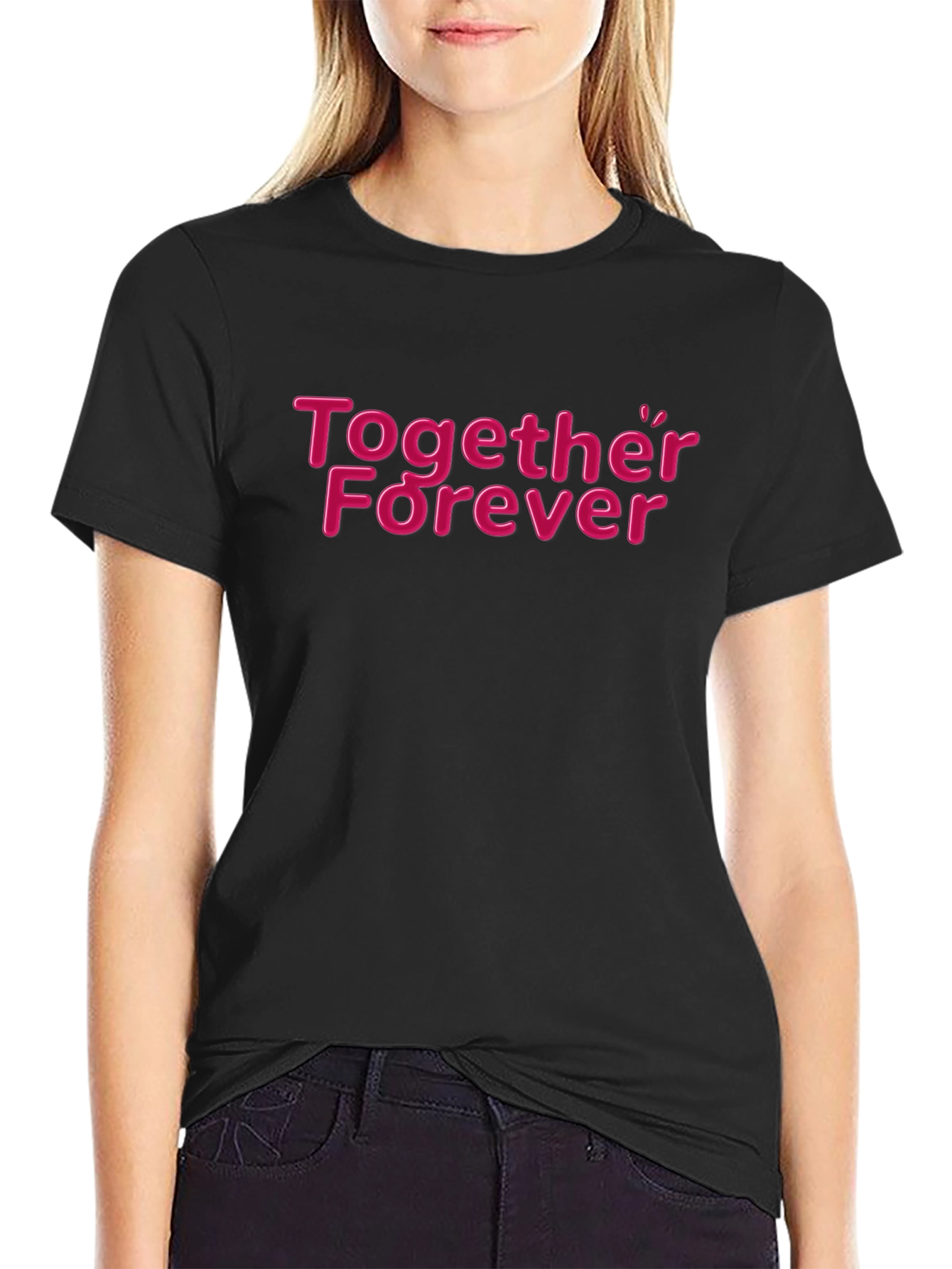 Together Forever Graphic Tee - Black