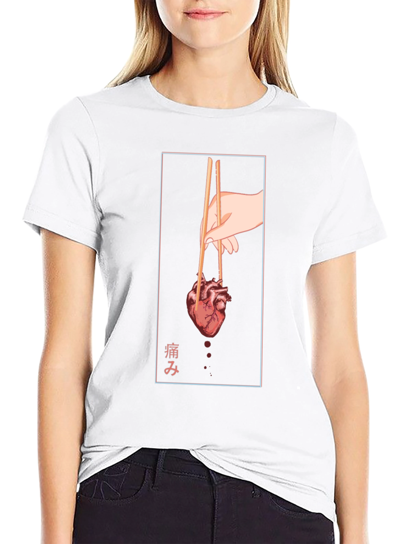 Anatomical Heart Chopsticks Graphic Tee