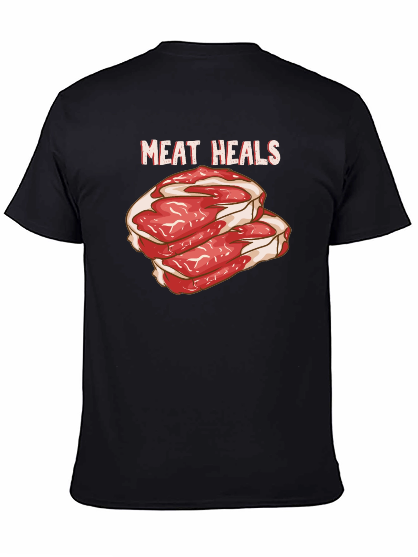 Meat Heals Graphic Black T-Shirt