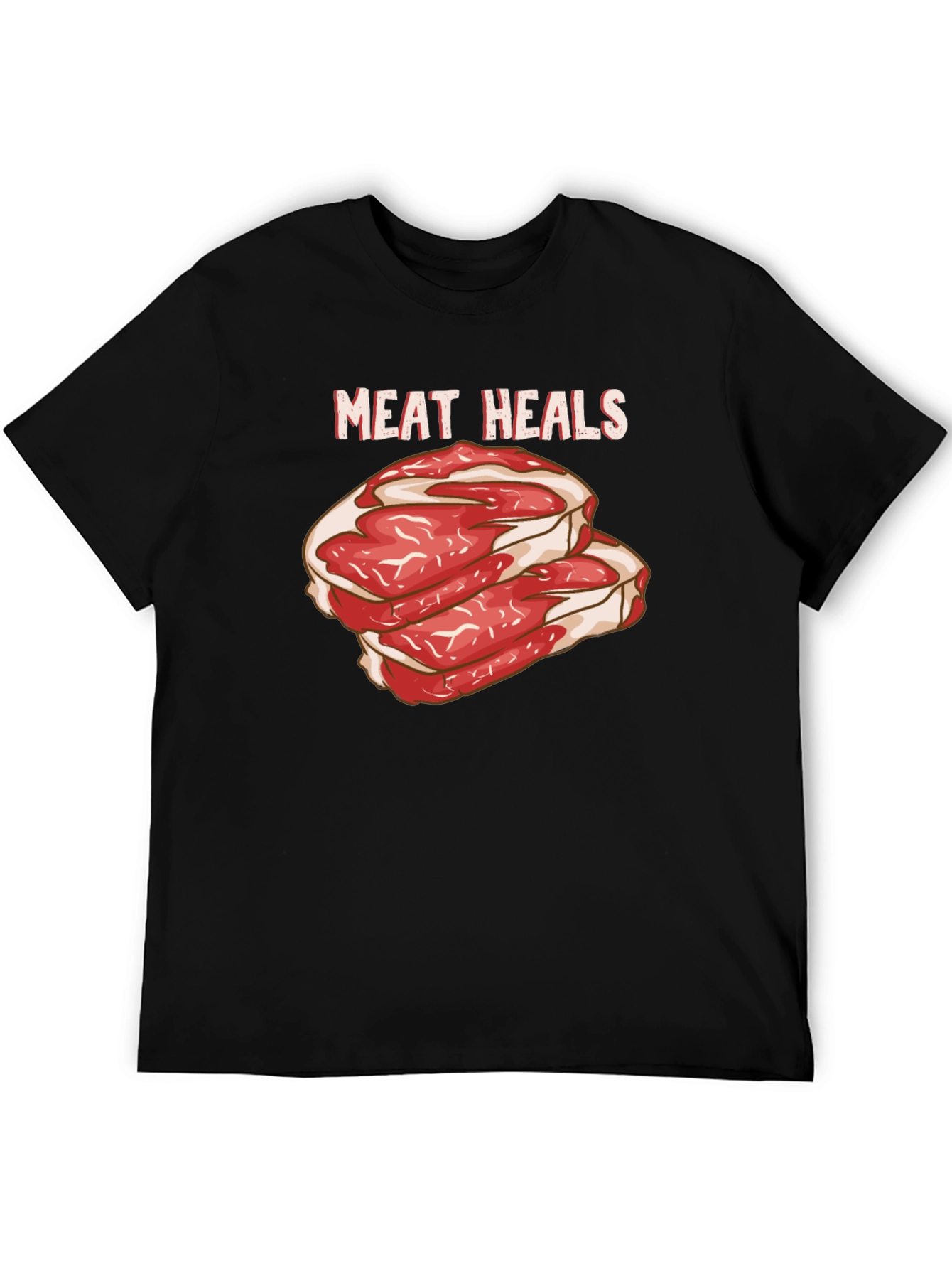 Meat Heals Graphic Black T-Shirt